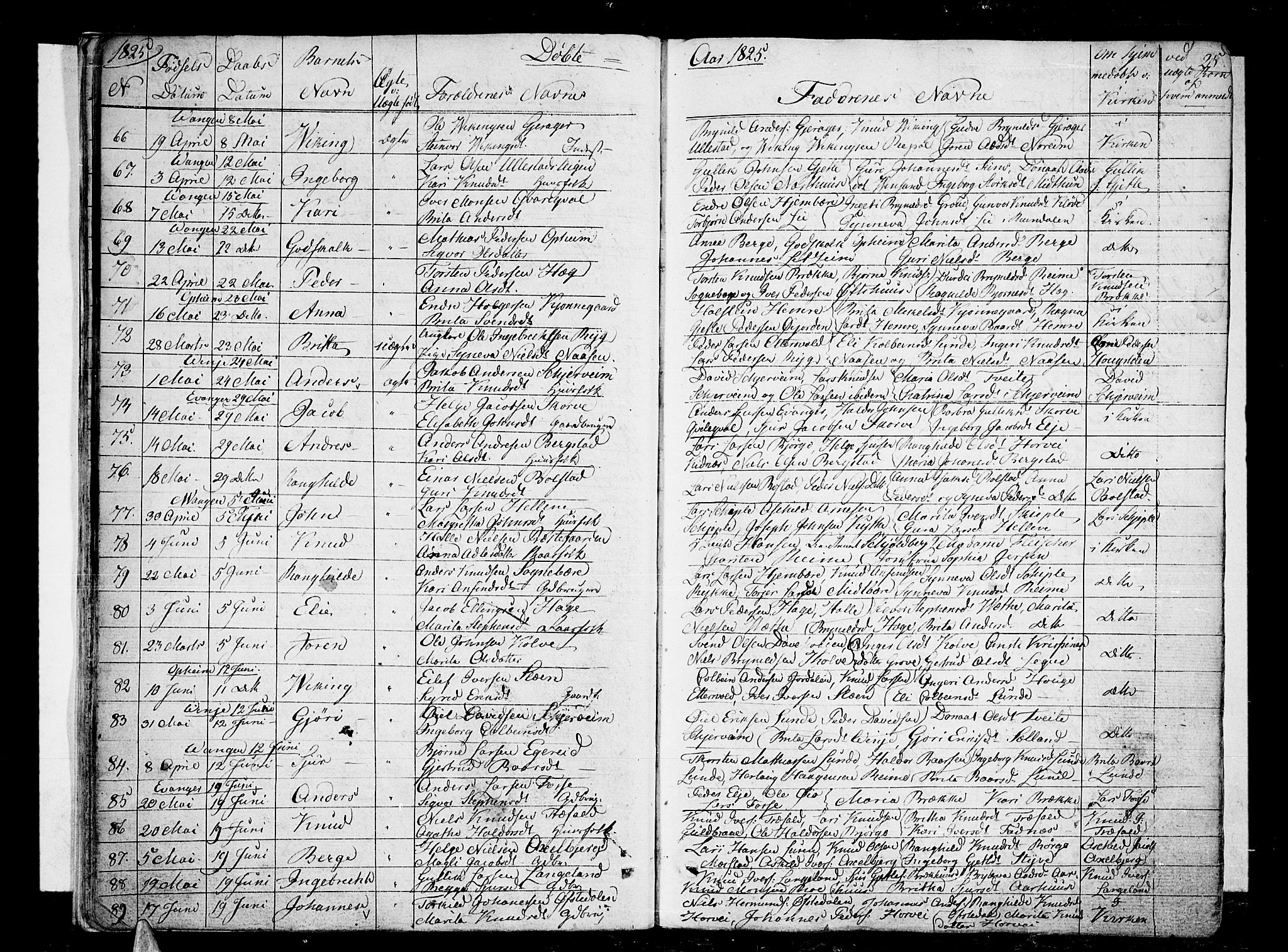 Voss sokneprestembete, SAB/A-79001/H/Haa: Parish register (official) no. A 12, 1823-1837, p. 25