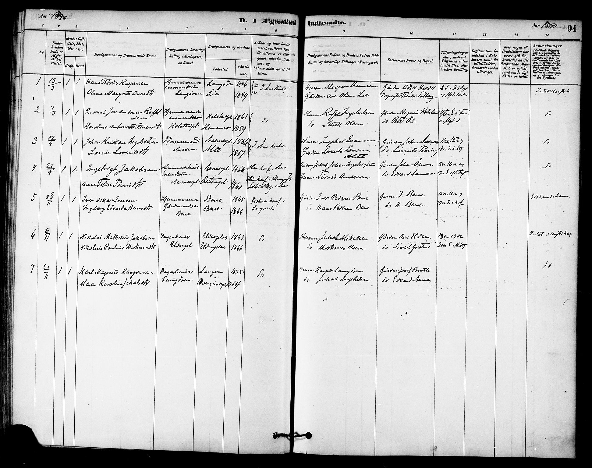 Ministerialprotokoller, klokkerbøker og fødselsregistre - Nord-Trøndelag, SAT/A-1458/742/L0408: Parish register (official) no. 742A01, 1878-1890, p. 94