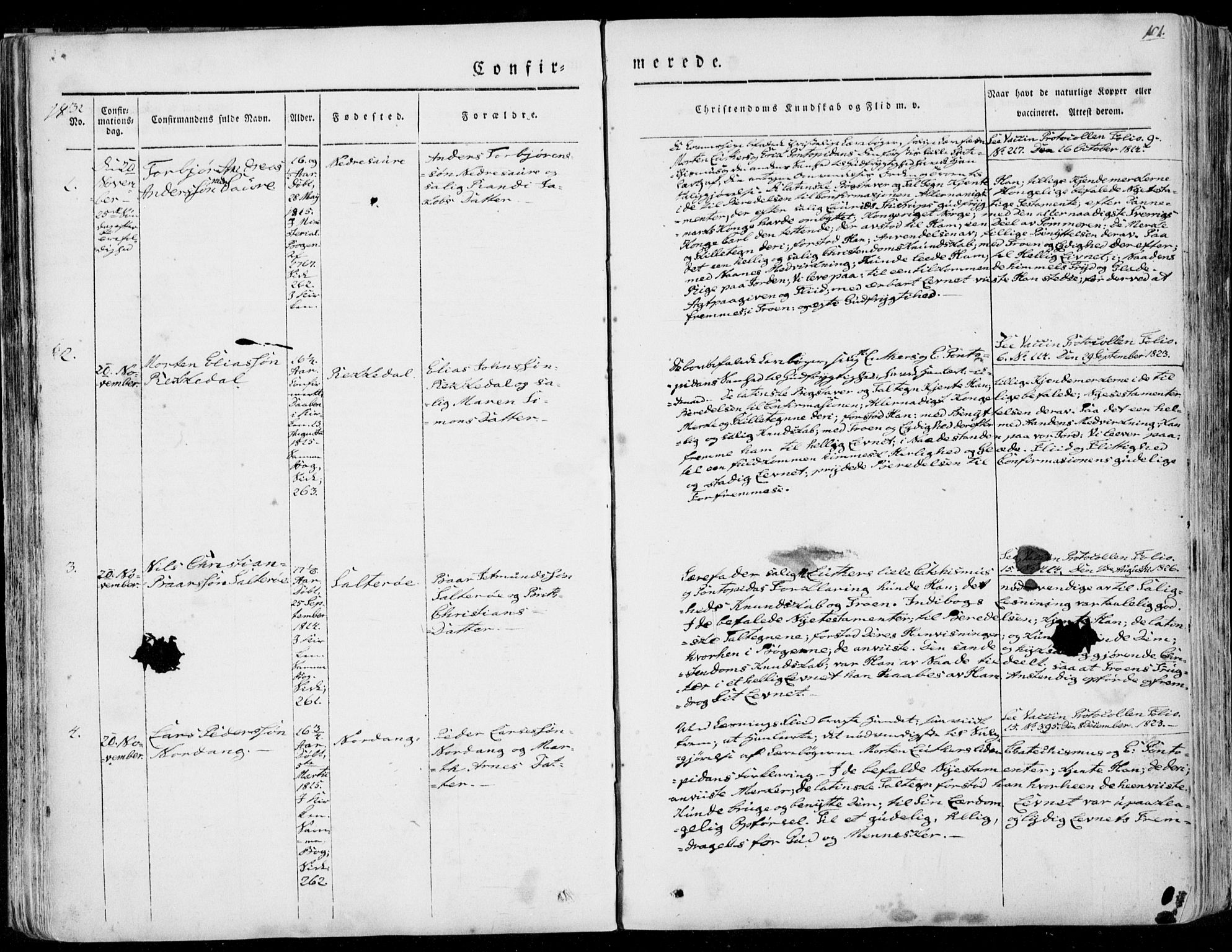 Ministerialprotokoller, klokkerbøker og fødselsregistre - Møre og Romsdal, SAT/A-1454/515/L0208: Parish register (official) no. 515A04, 1830-1846, p. 101