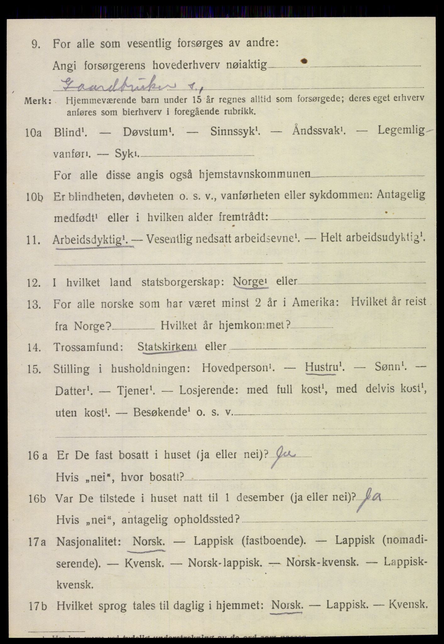 SAT, 1920 census for Alstahaug, 1920, p. 578