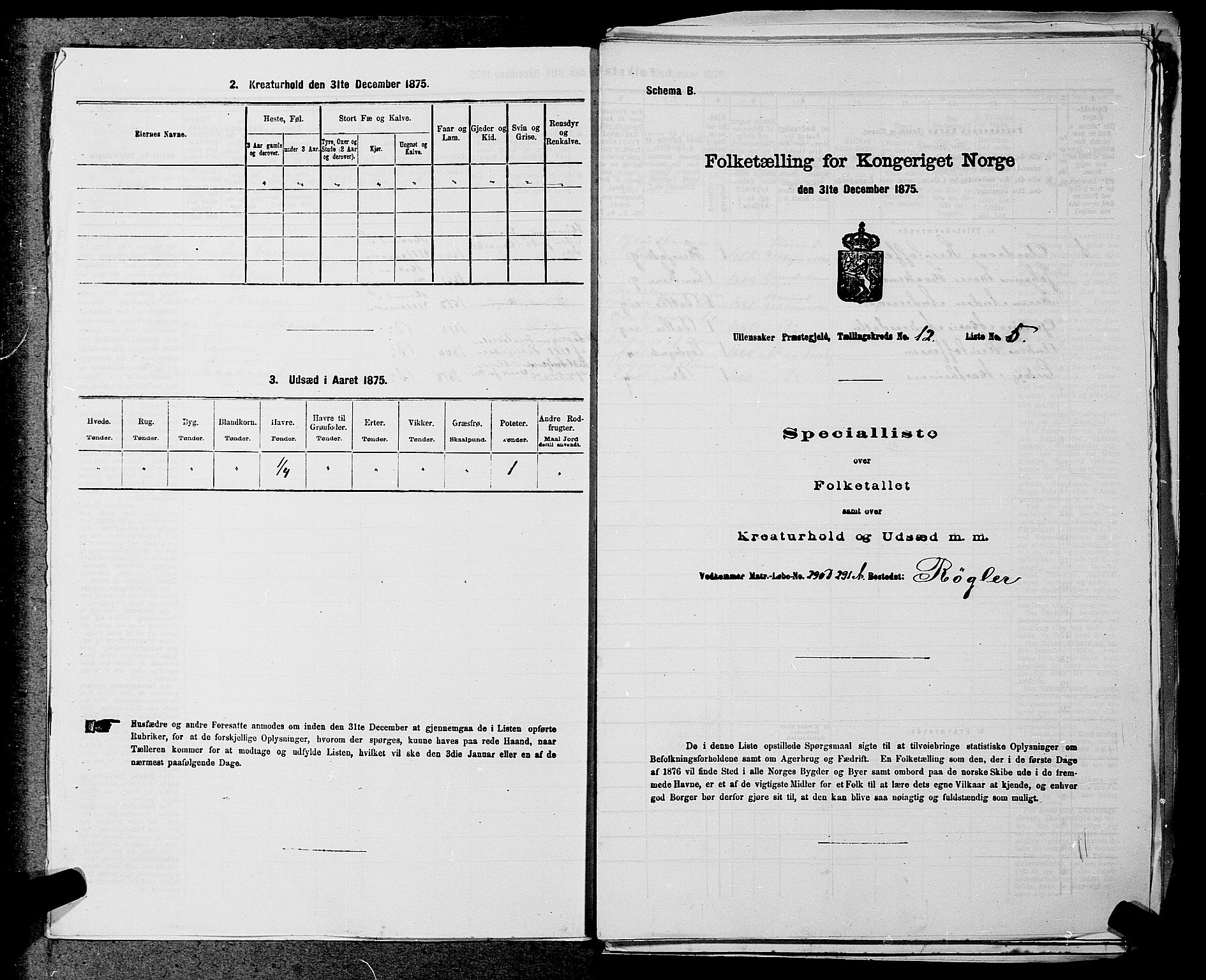 RA, 1875 census for 0235P Ullensaker, 1875, p. 1723