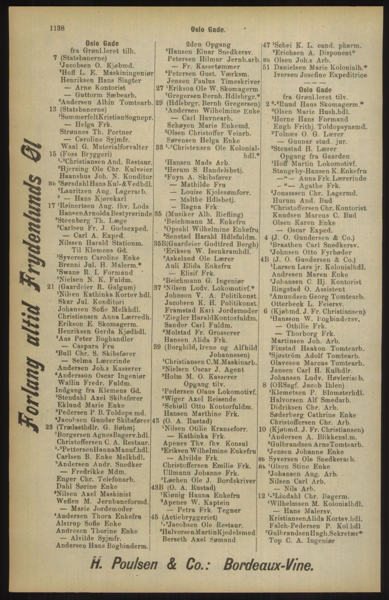 Kristiania/Oslo adressebok, PUBL/-, 1904, p. 1138