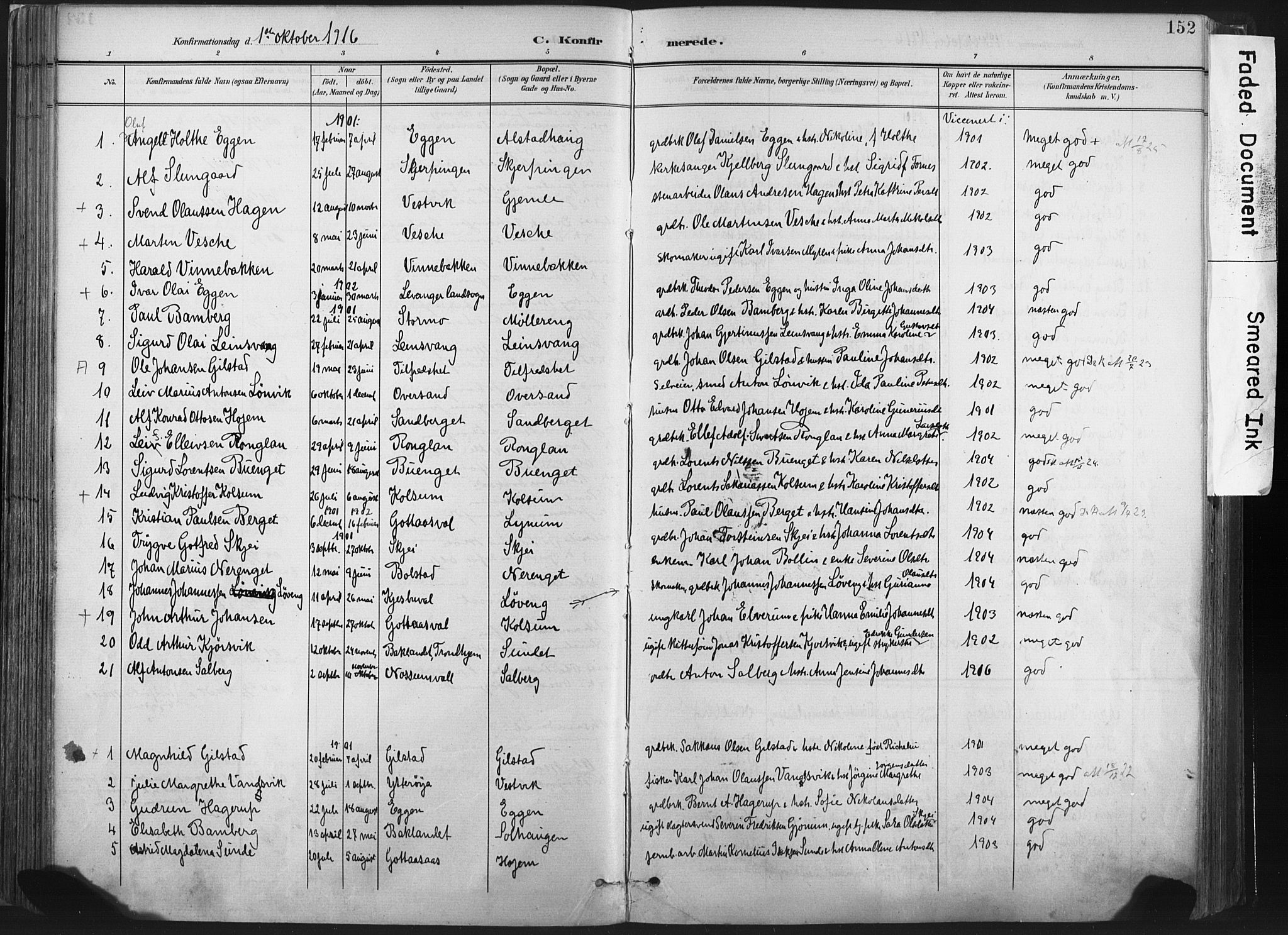 Ministerialprotokoller, klokkerbøker og fødselsregistre - Nord-Trøndelag, SAT/A-1458/717/L0162: Parish register (official) no. 717A12, 1898-1923, p. 152