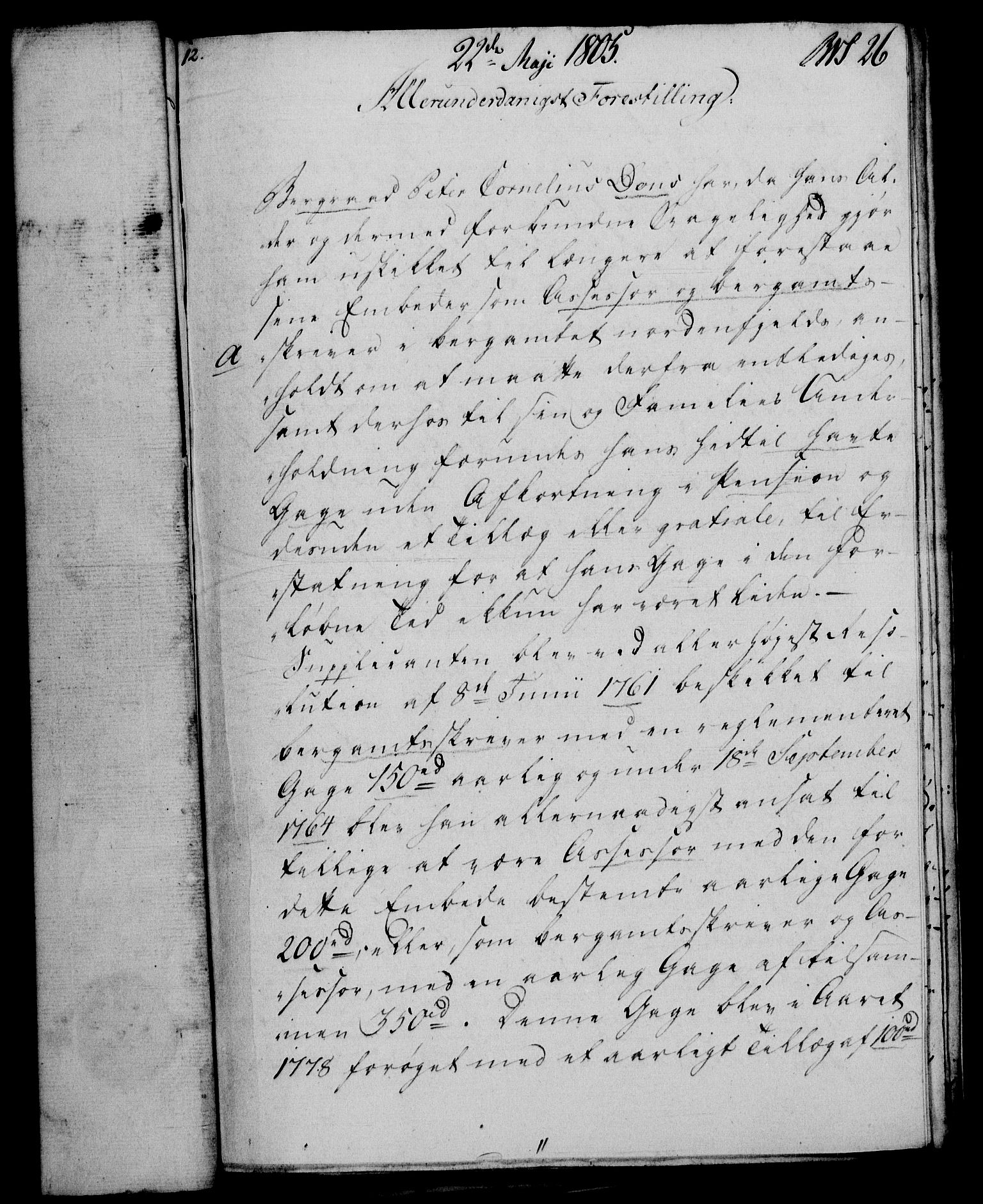 Rentekammeret, Renteskriverkontorene, AV/RA-EA-3115/M/Mf/Mfb/L0007: Relasjons- og resolusjonsprotokoll med register (merket RK 54.13), 1805-1806