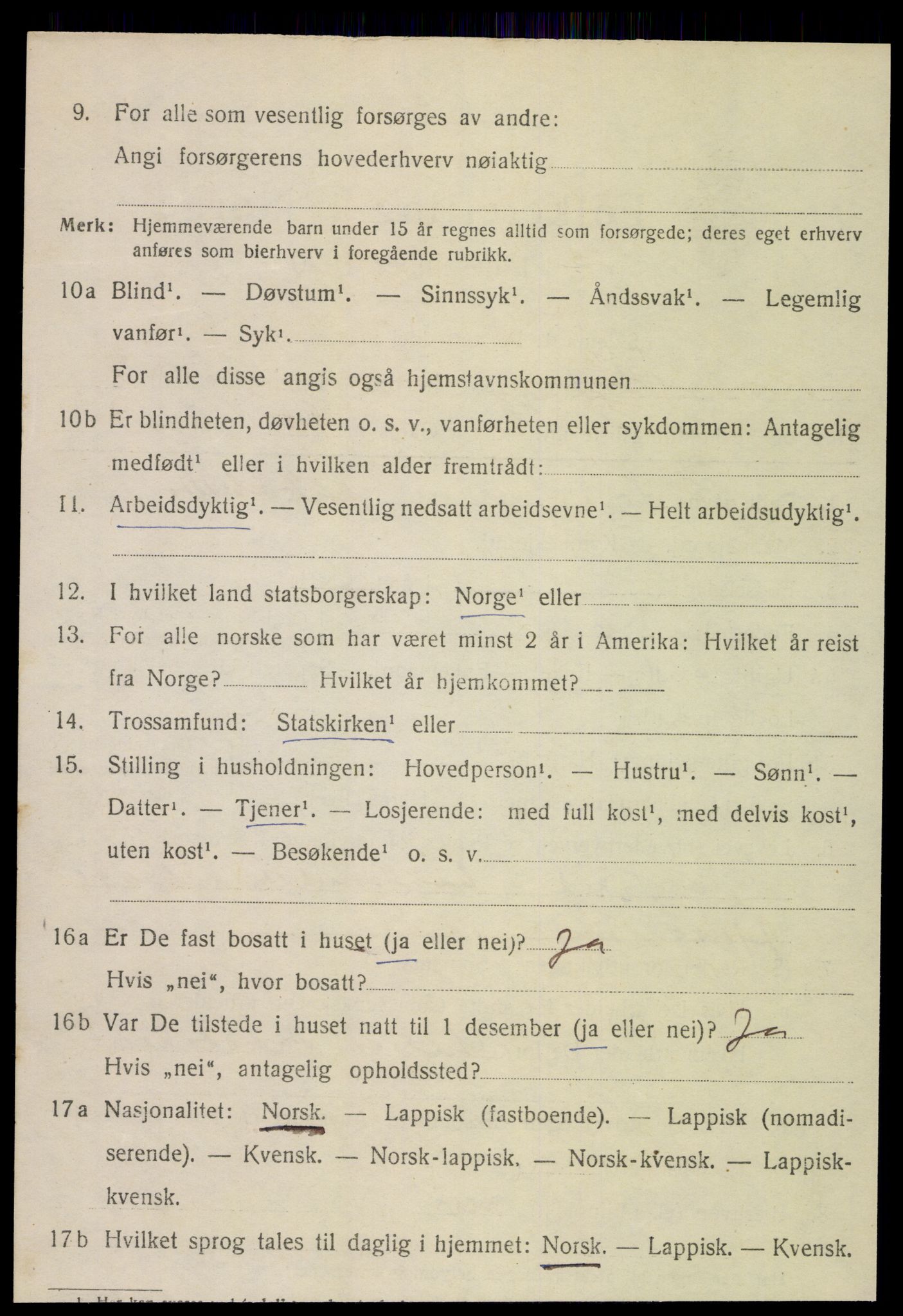 SAT, 1920 census for Rødøy, 1920, p. 4645