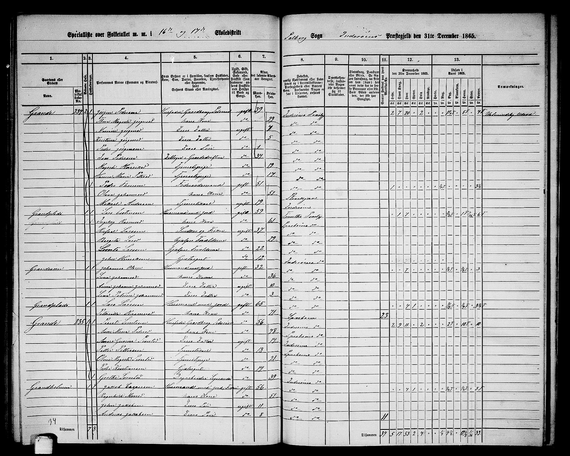 RA, 1865 census for Inderøy, 1865, p. 209