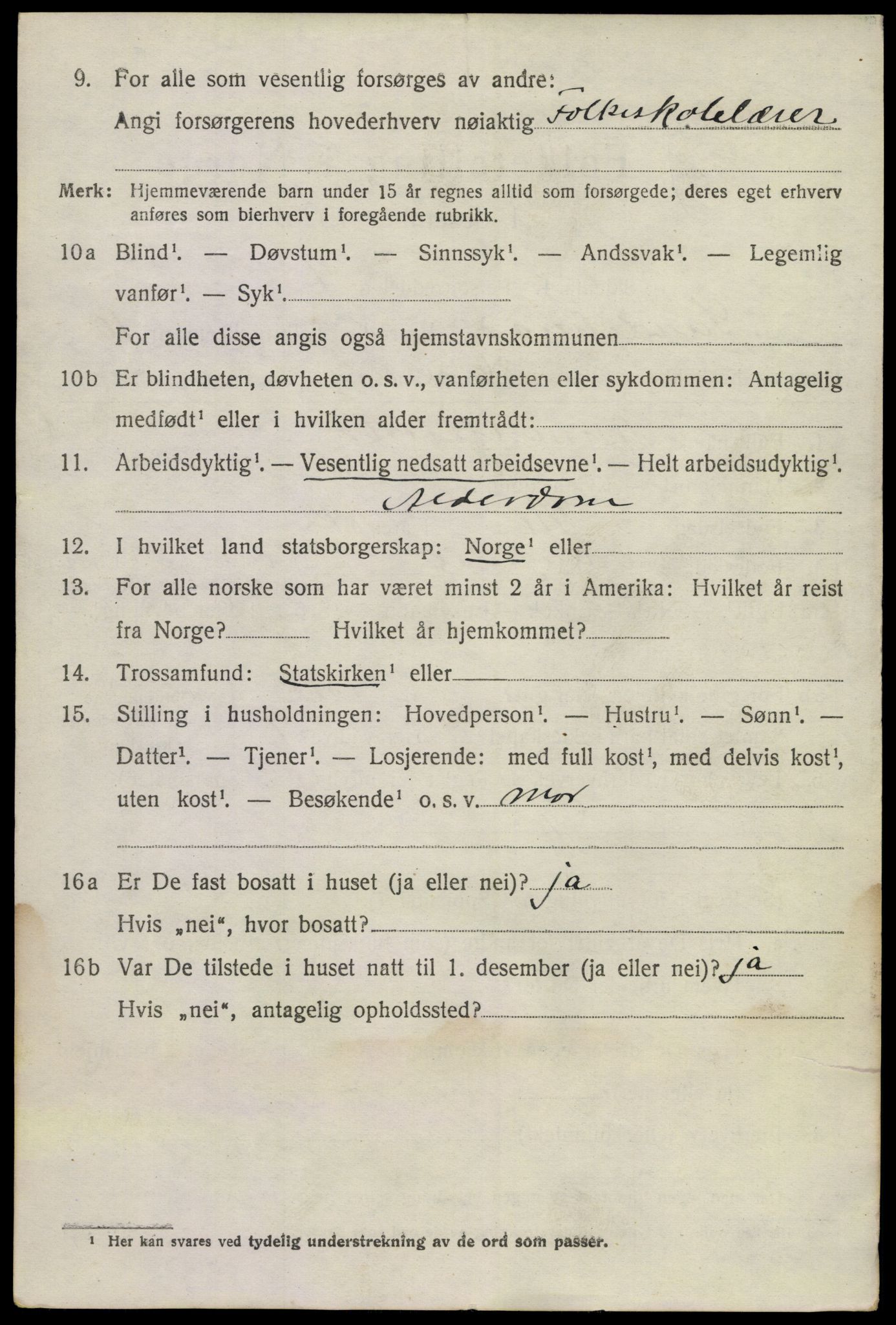 SAKO, 1920 census for Sandeherred, 1920, p. 15539