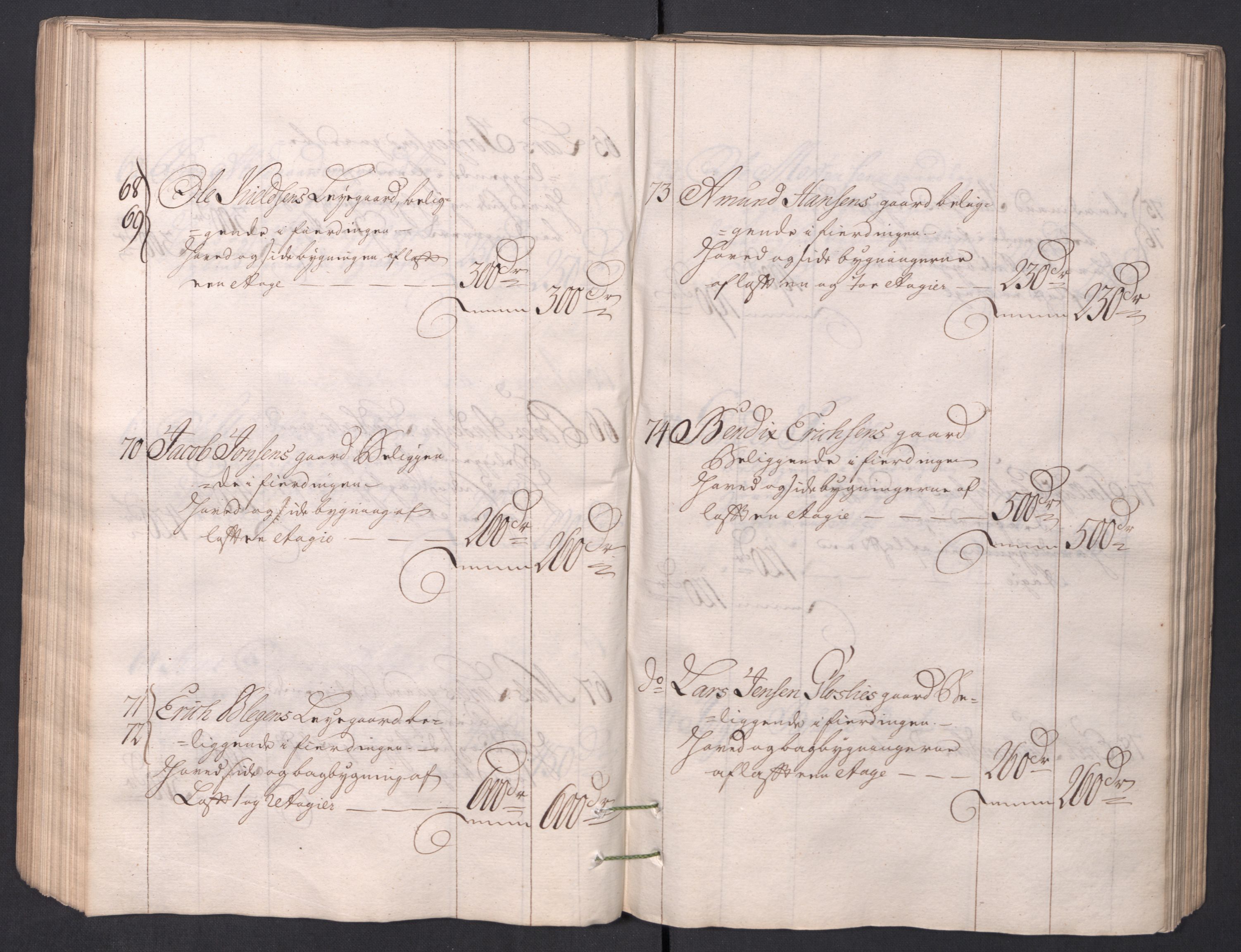Kristiania stiftamt, AV/SAO-A-10386/I/Ia/L0001/0002: Branntakster / Christiania, 1766-1767