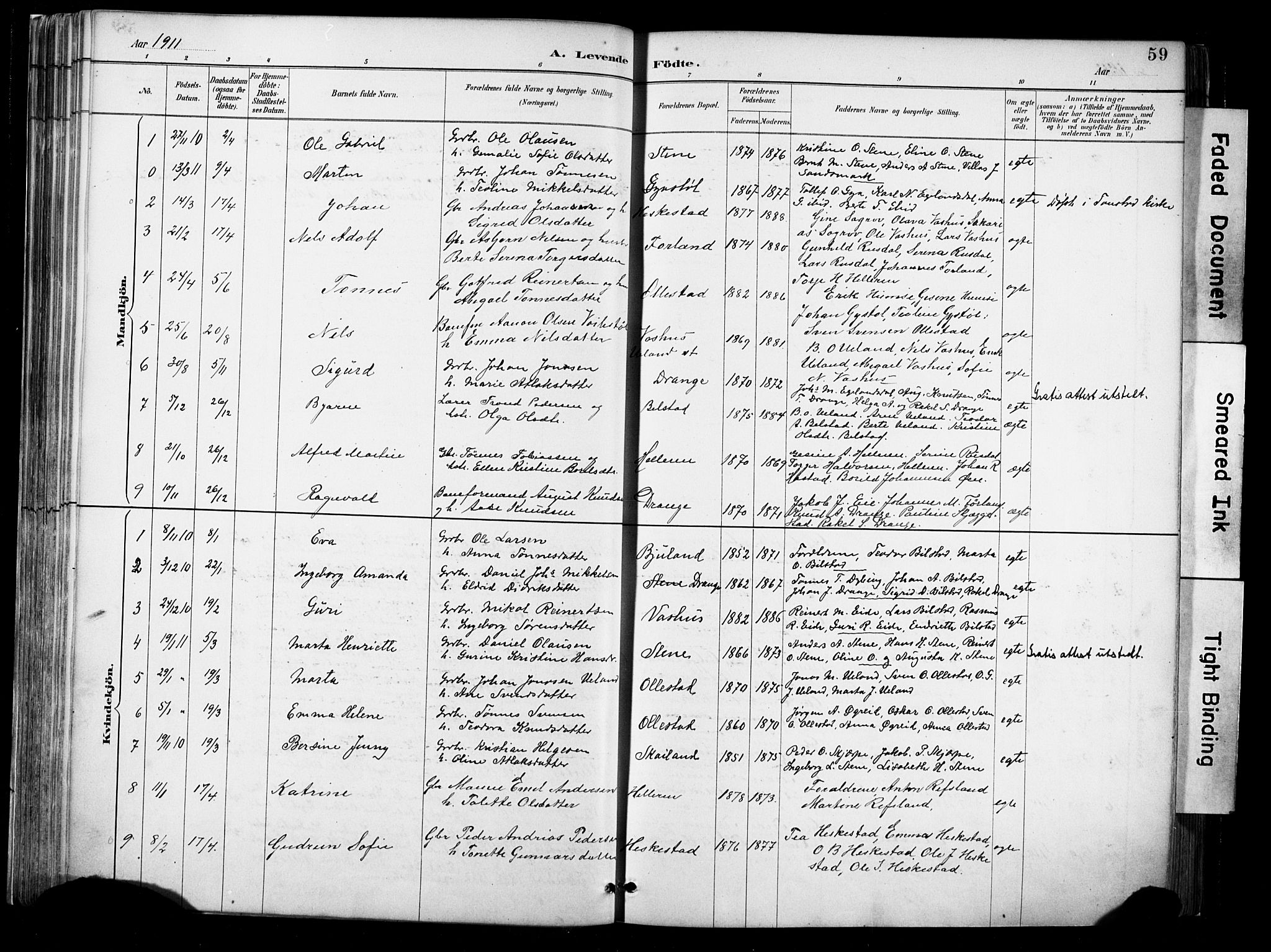 Lund sokneprestkontor, AV/SAST-A-101809/S06/L0012: Parish register (official) no. A 11, 1887-1921, p. 59