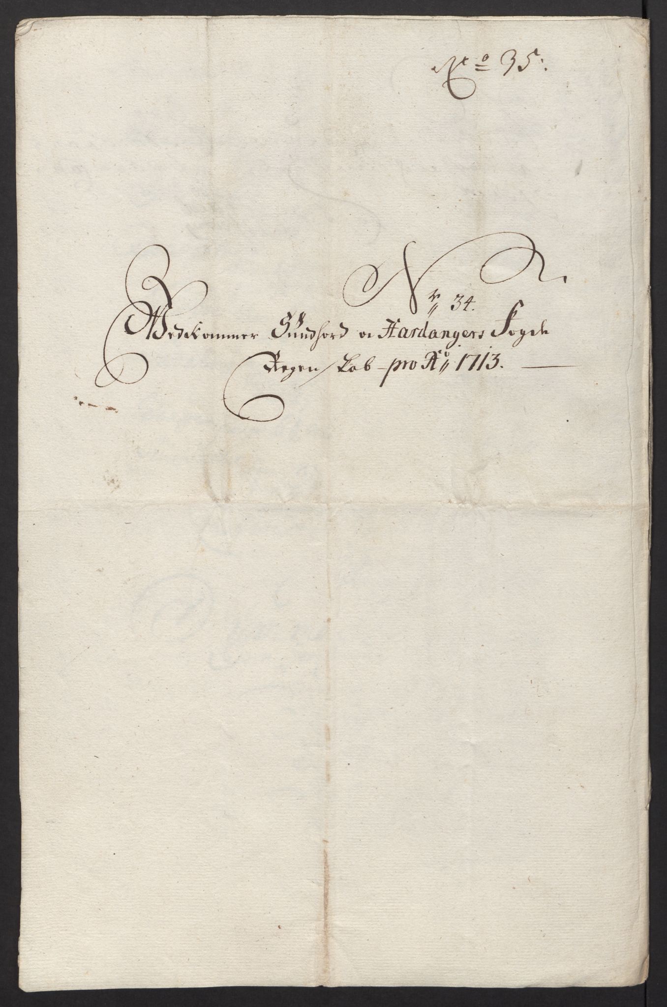 Rentekammeret inntil 1814, Reviderte regnskaper, Fogderegnskap, AV/RA-EA-4092/R48/L2989: Fogderegnskap Sunnhordland og Hardanger, 1713, p. 238