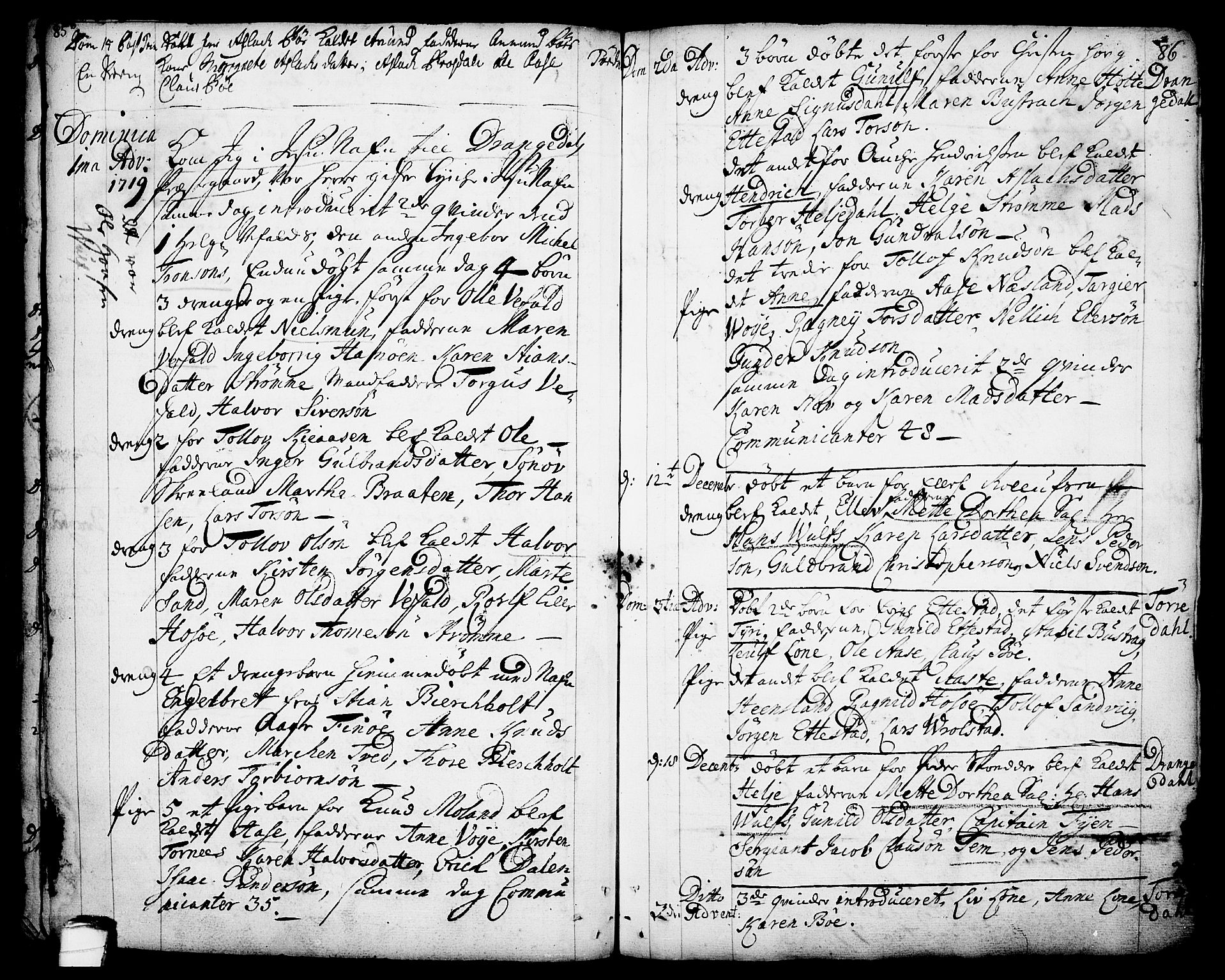 Drangedal kirkebøker, SAKO/A-258/F/Fa/L0001: Parish register (official) no. 1, 1697-1767, p. 86