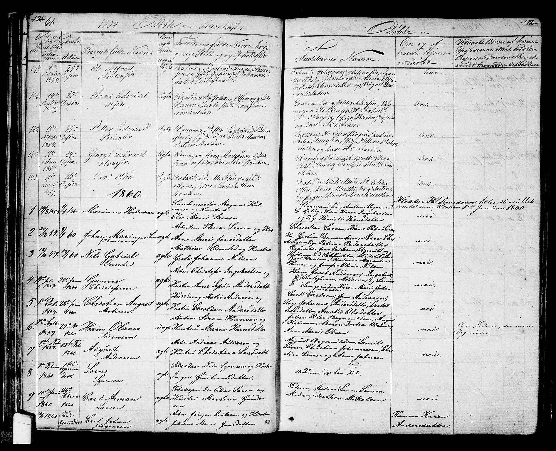 Halden prestekontor Kirkebøker, SAO/A-10909/G/Ga/L0005a: Parish register (copy) no. 5A, 1855-1864, p. 61