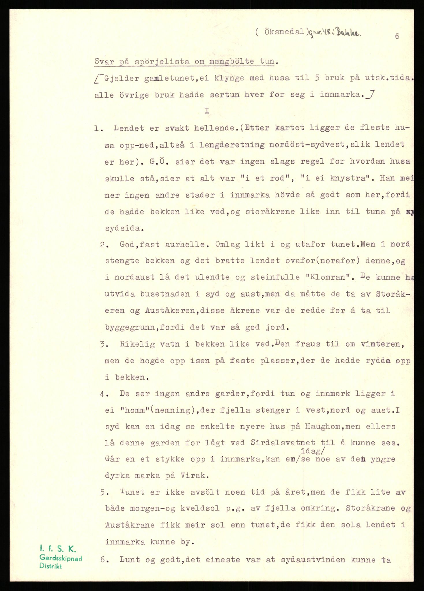 Instituttet for sammenlignende kulturforskning, AV/RA-PA-0424/H/L0169: Eske D159: Manuskripter (1.trykk) distriktsgransking, 1922-1990, p. 482