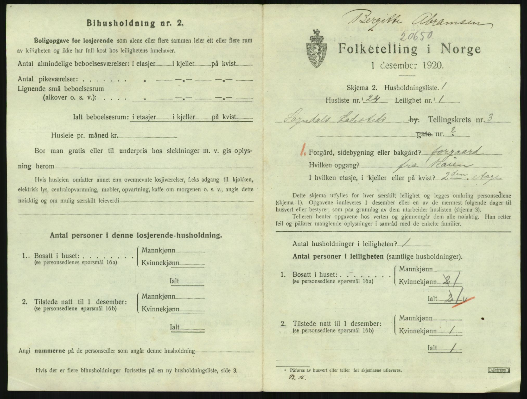 SAST, 1920 census for Sokndal town, 1920, p. 409