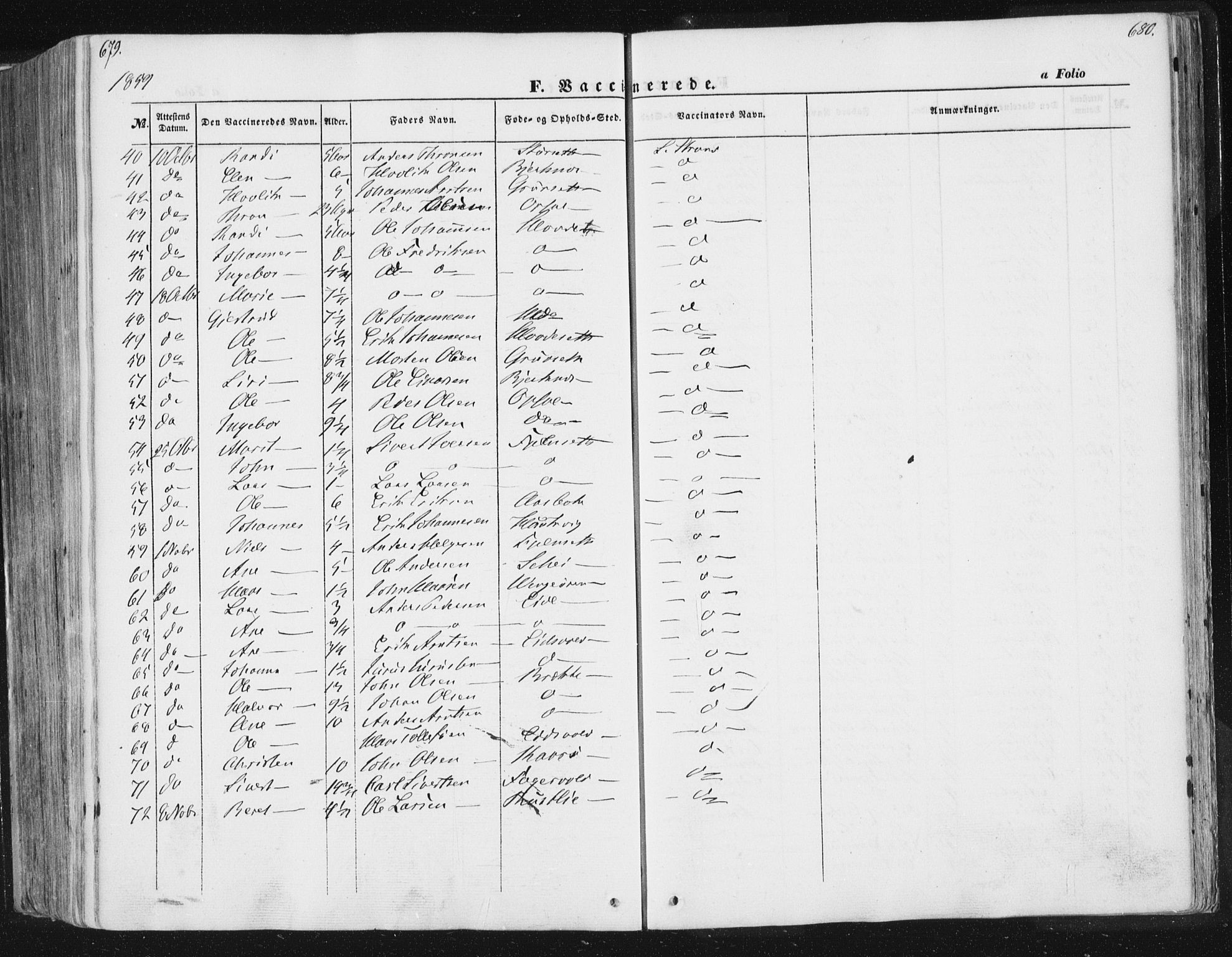 Ministerialprotokoller, klokkerbøker og fødselsregistre - Sør-Trøndelag, AV/SAT-A-1456/630/L0494: Parish register (official) no. 630A07, 1852-1868, p. 679-680