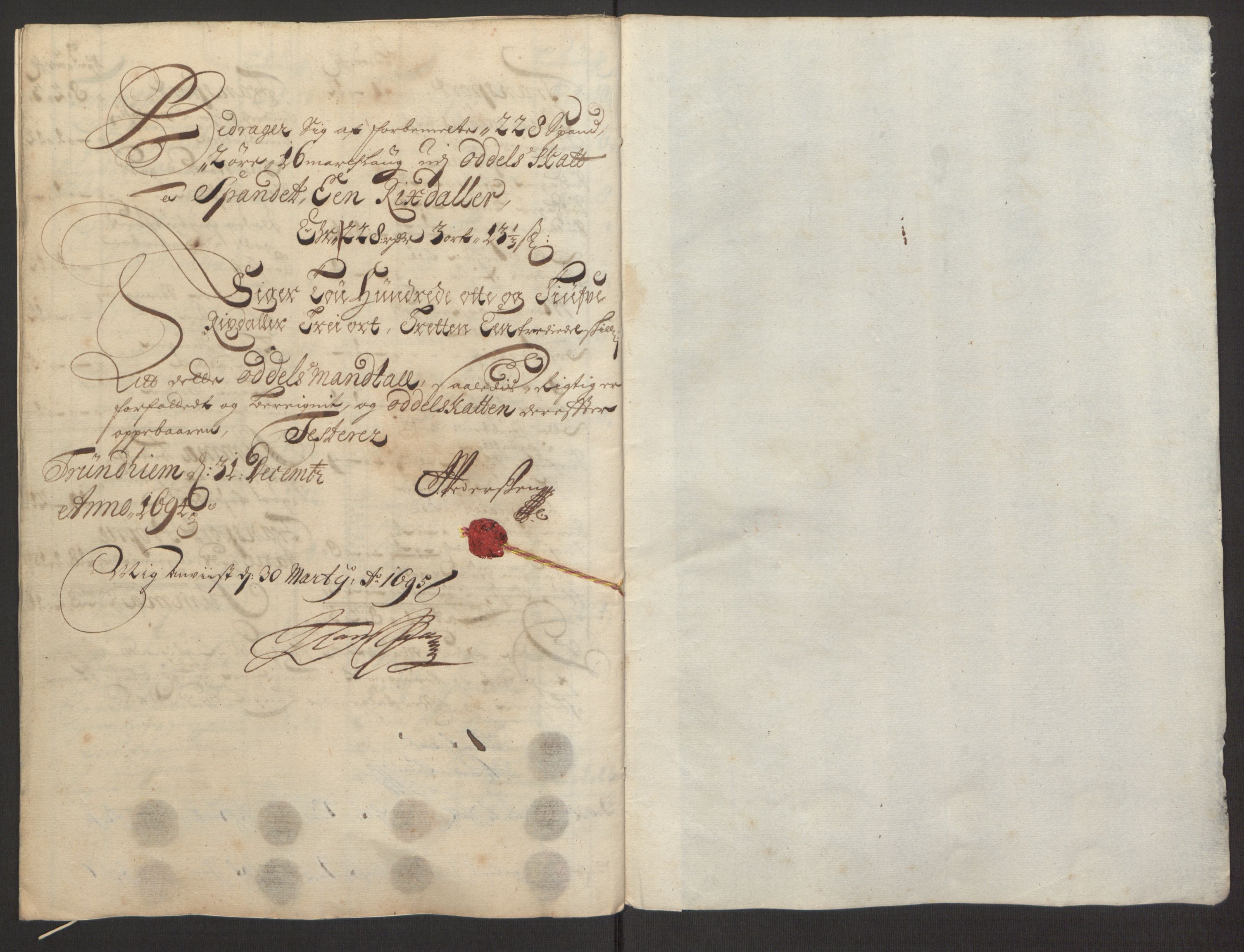 Rentekammeret inntil 1814, Reviderte regnskaper, Fogderegnskap, AV/RA-EA-4092/R60/L3944: Fogderegnskap Orkdal og Gauldal, 1694, p. 68