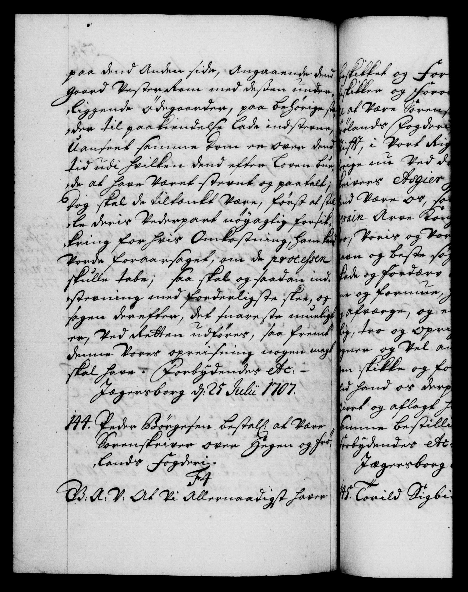 Danske Kanselli 1572-1799, AV/RA-EA-3023/F/Fc/Fca/Fcaa/L0019: Norske registre, 1704-1707, p. 578b