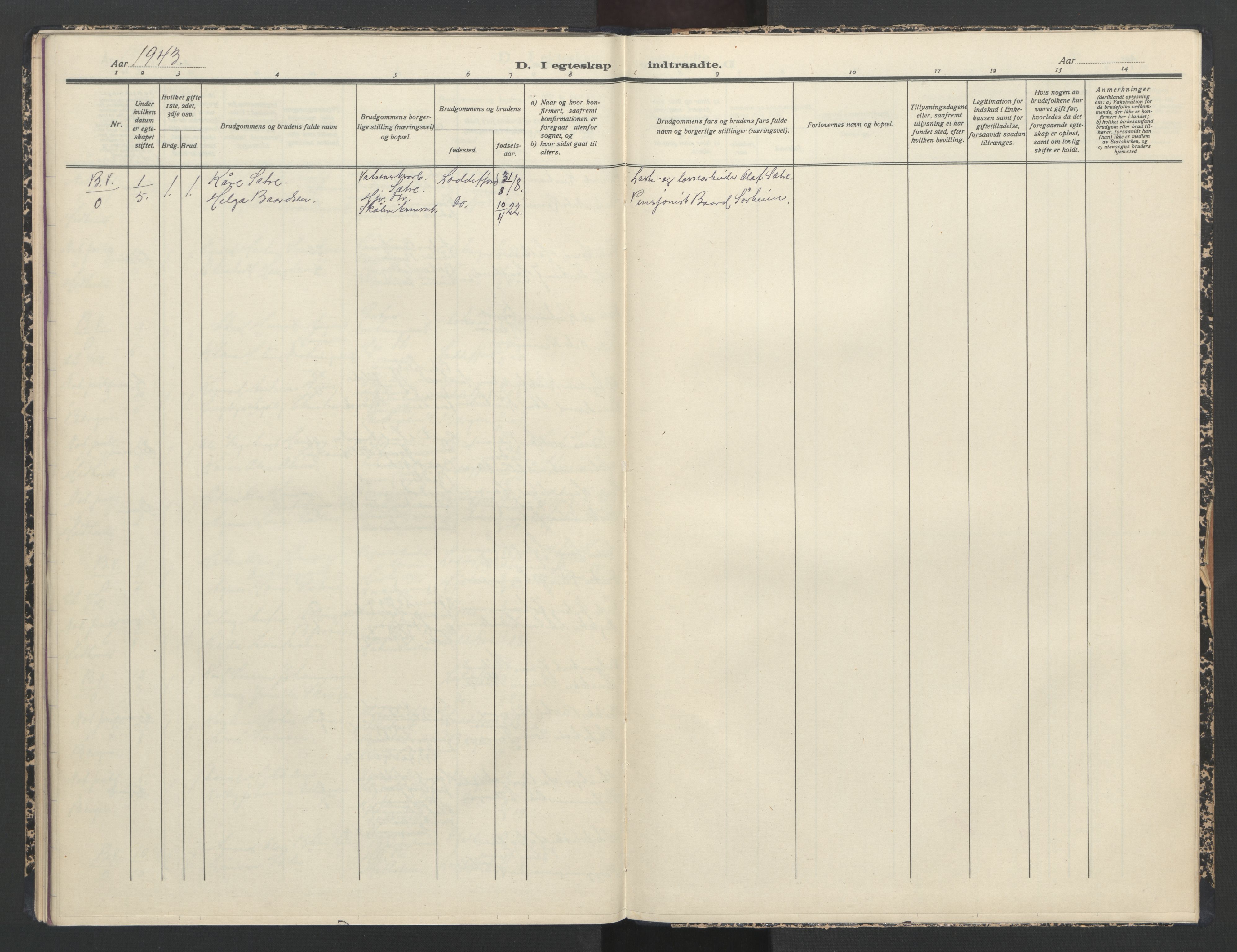 Laksevåg Sokneprestembete, AV/SAB-A-76501/H/Ha/Haa/Haaa/L0003: Parish register (official) no. A 3, 1942-1943