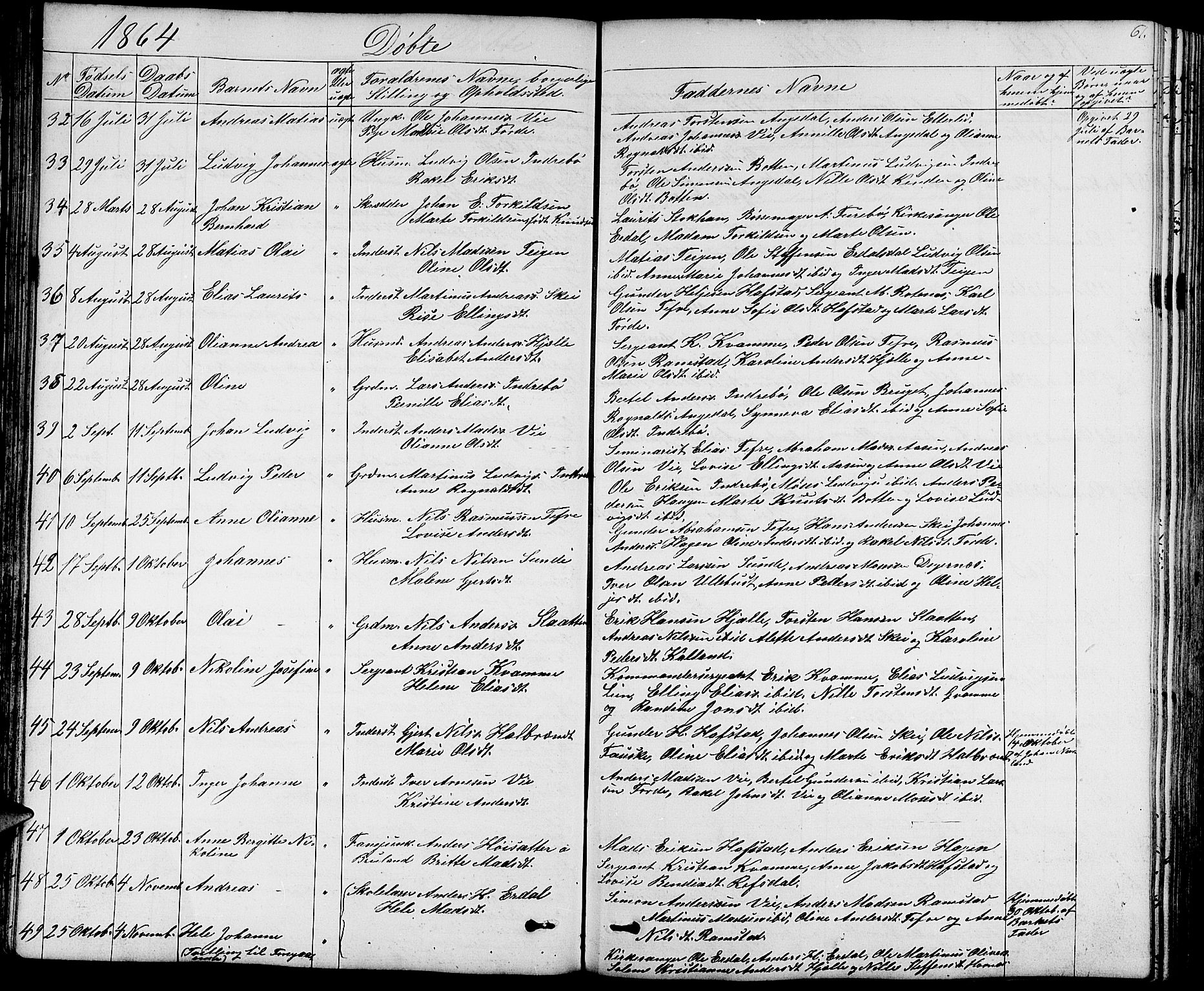 Førde sokneprestembete, SAB/A-79901/H/Hab/Haba/L0001: Parish register (copy) no. A 1, 1853-1880, p. 61