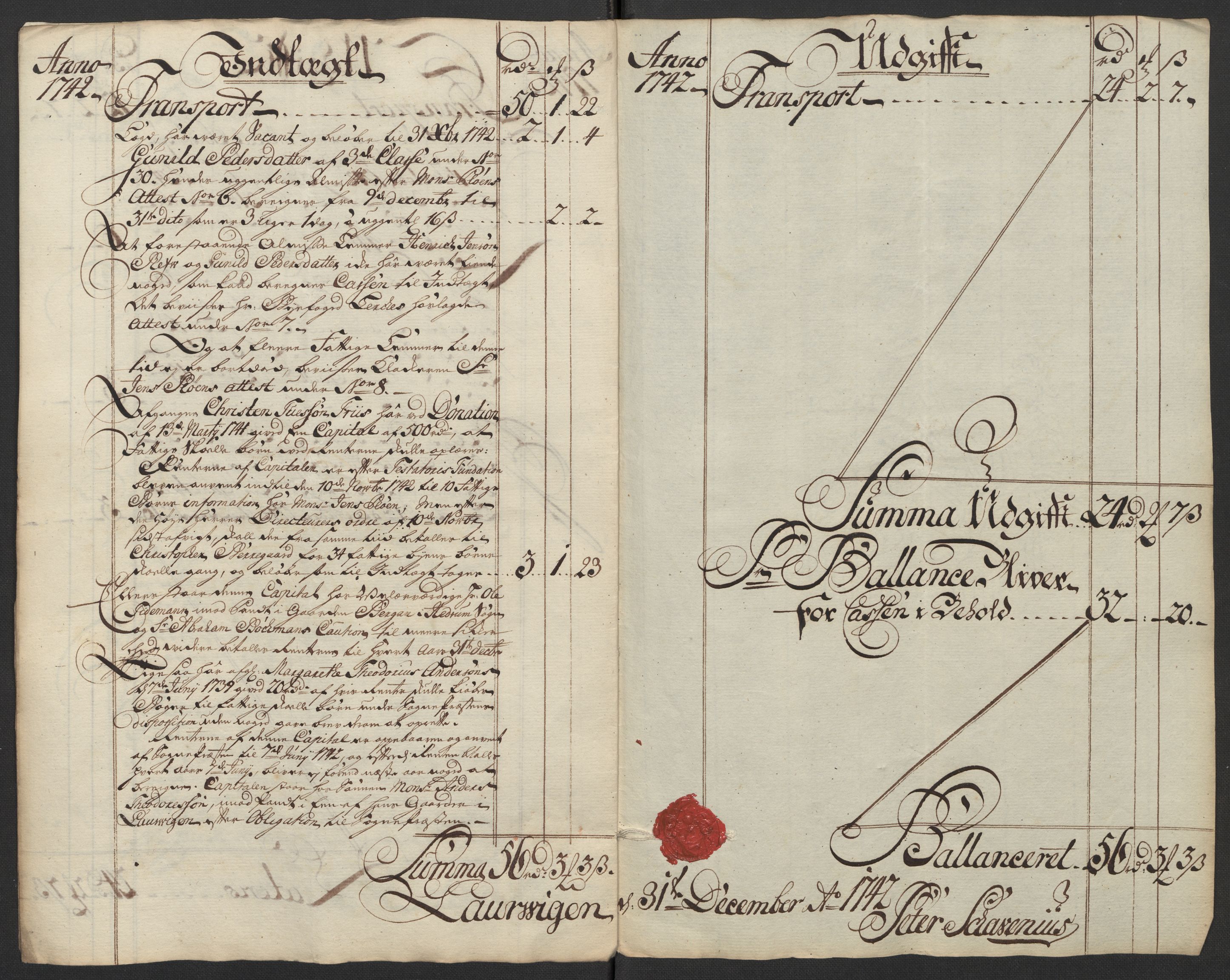 Kristiania tukthus, AV/SAO-A-10644/A/Ad/Adb/L0011: Innkomne skriv, rapporter og regnskap, 1742-1783, p. 5