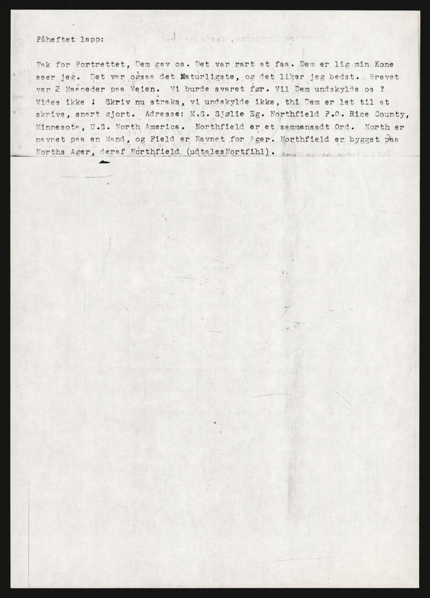 Samlinger til kildeutgivelse, Amerikabrevene, AV/RA-EA-4057/F/L0009: Innlån fra Hedmark: Statsarkivet i Hamar - Wærenskjold, 1838-1914, p. 6