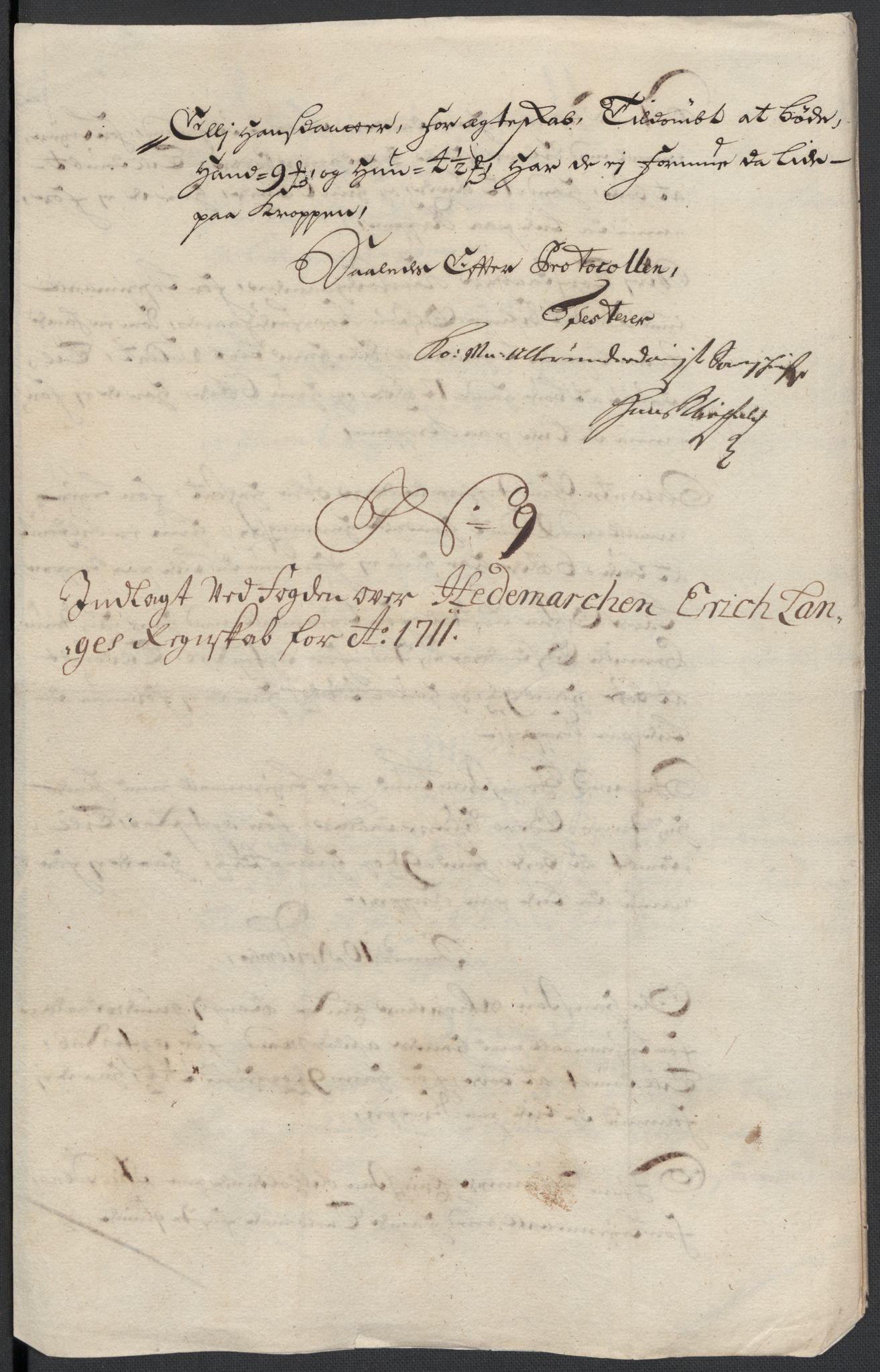 Rentekammeret inntil 1814, Reviderte regnskaper, Fogderegnskap, AV/RA-EA-4092/R16/L1047: Fogderegnskap Hedmark, 1711, p. 392