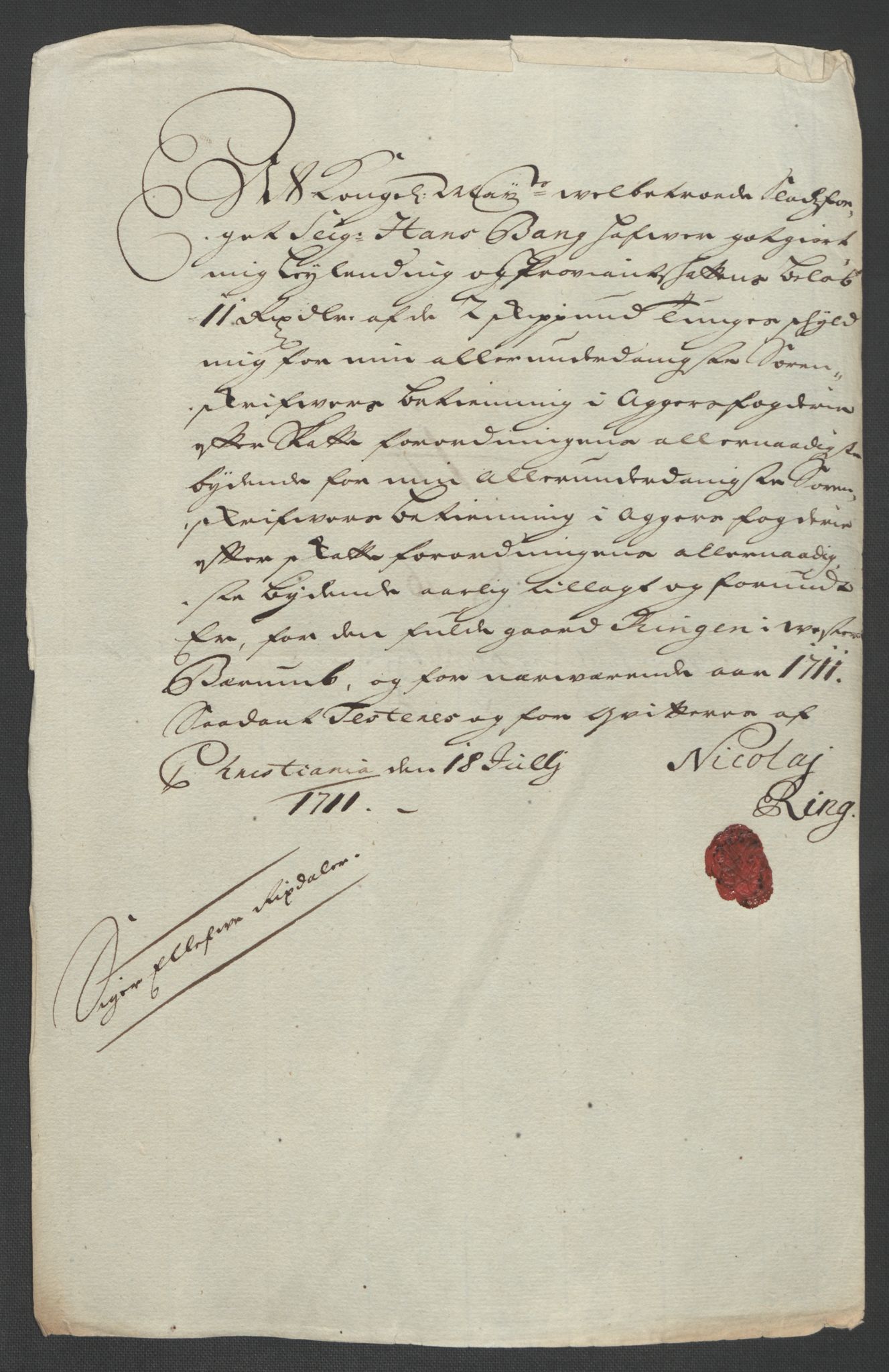 Rentekammeret inntil 1814, Reviderte regnskaper, Fogderegnskap, AV/RA-EA-4092/R10/L0448: Fogderegnskap Aker og Follo, 1710-1711, p. 329