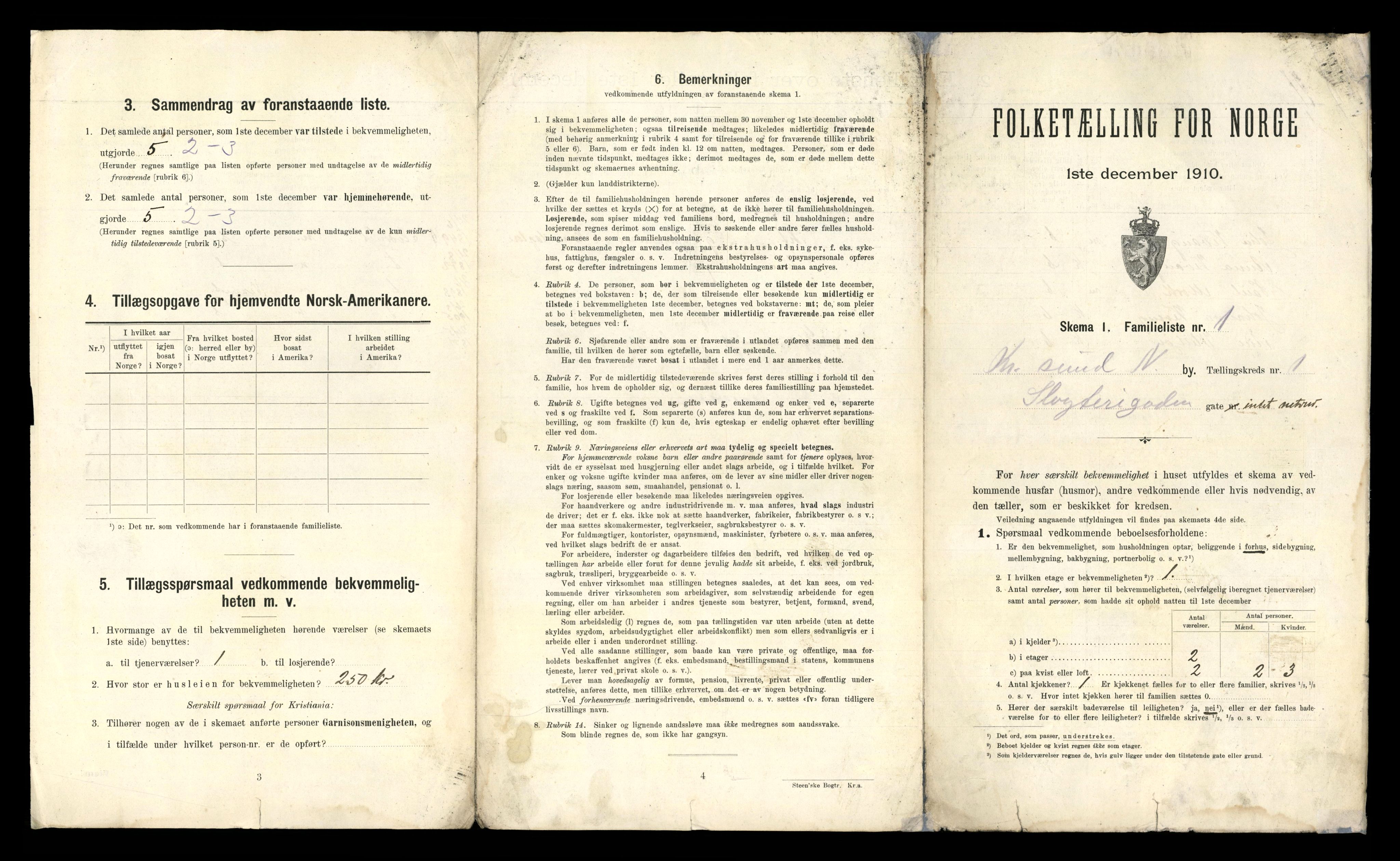 RA, 1910 census for Kristiansund, 1910, p. 77