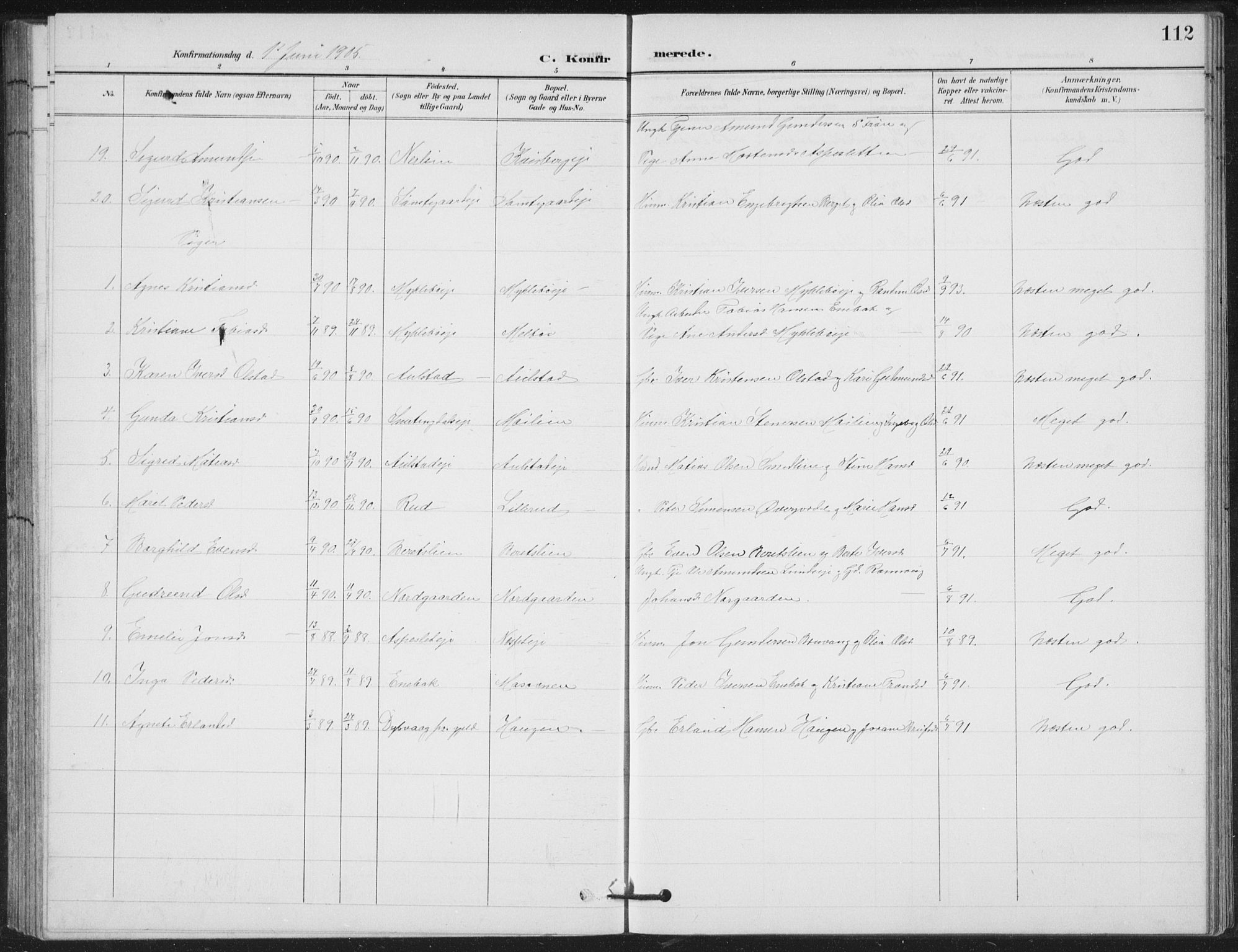 Vestre Gausdal prestekontor, AV/SAH-PREST-094/H/Ha/Hab/L0004: Parish register (copy) no. 4, 1898-1939, p. 112