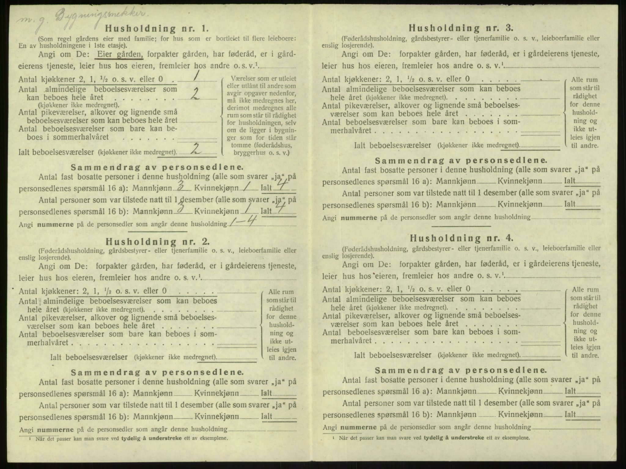 SAB, 1920 census for Gulen, 1920, p. 524