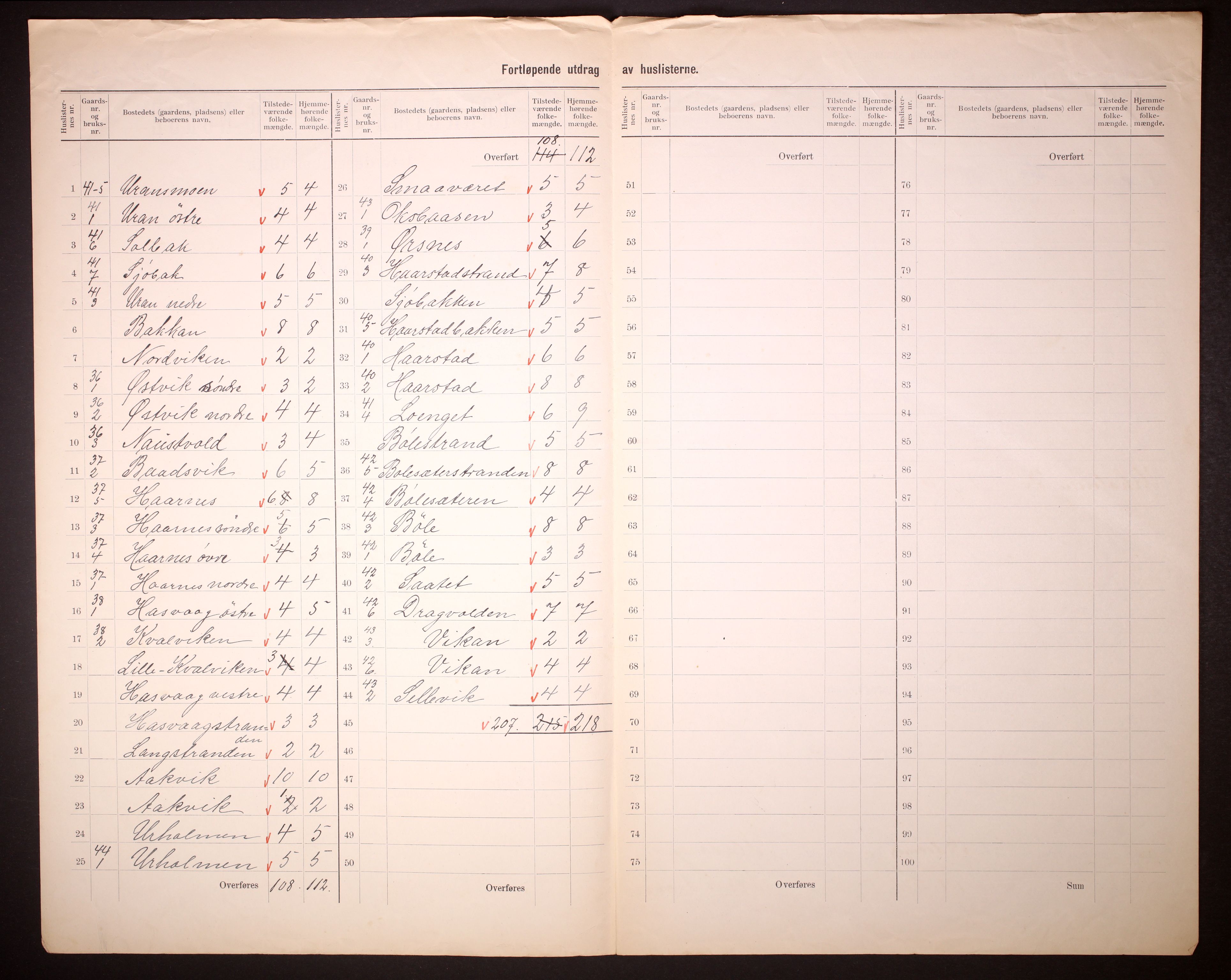 RA, 1910 census for Flatanger, 1910, p. 5