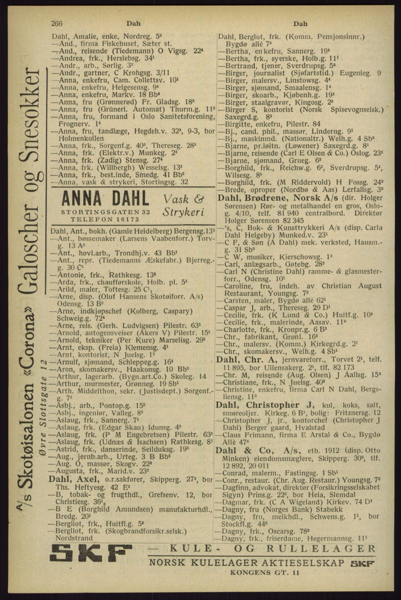 Kristiania/Oslo adressebok, PUBL/-, 1929, p. 266