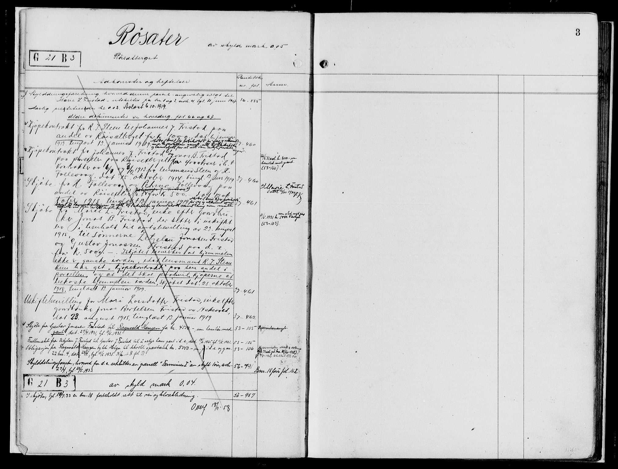 Sunnfjord tingrett, SAB/A-3201/1/G/Ga/Gaa/L0006: Mortgage register no. II.A.a.6, 1914-1958, p. 3