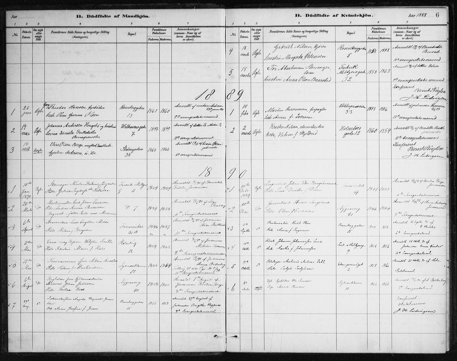 Johanneskirken sokneprestembete, SAB/A-76001/H/Haa/L0007: Parish register (official) no. B 1, 1885-1915, p. 6