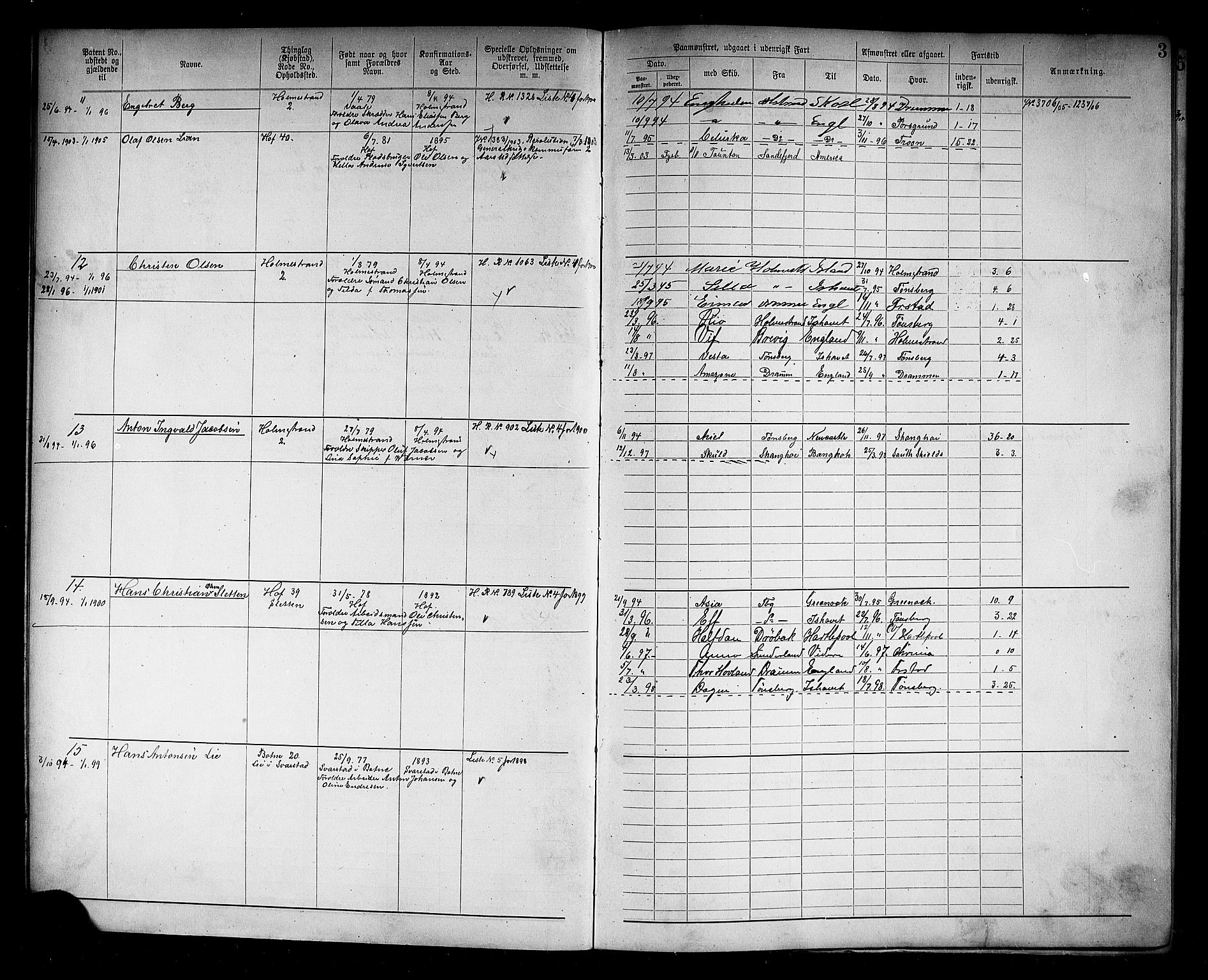 Holmestrand innrulleringskontor, AV/SAKO-A-1151/F/Fb/L0002: Annotasjonsrulle, 1894-1911, p. 6