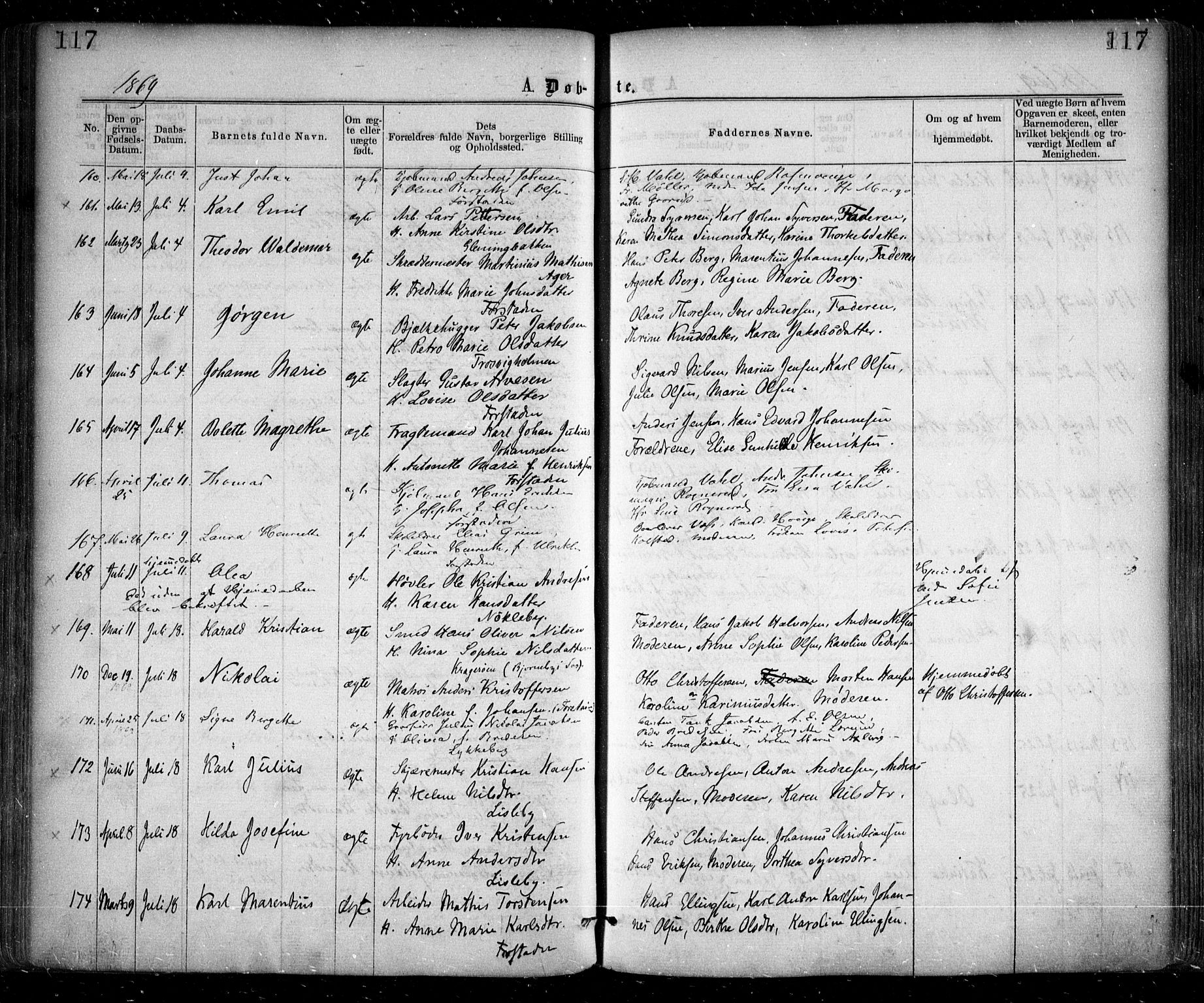 Glemmen prestekontor Kirkebøker, SAO/A-10908/F/Fa/L0008: Parish register (official) no. 8, 1862-1871, p. 117