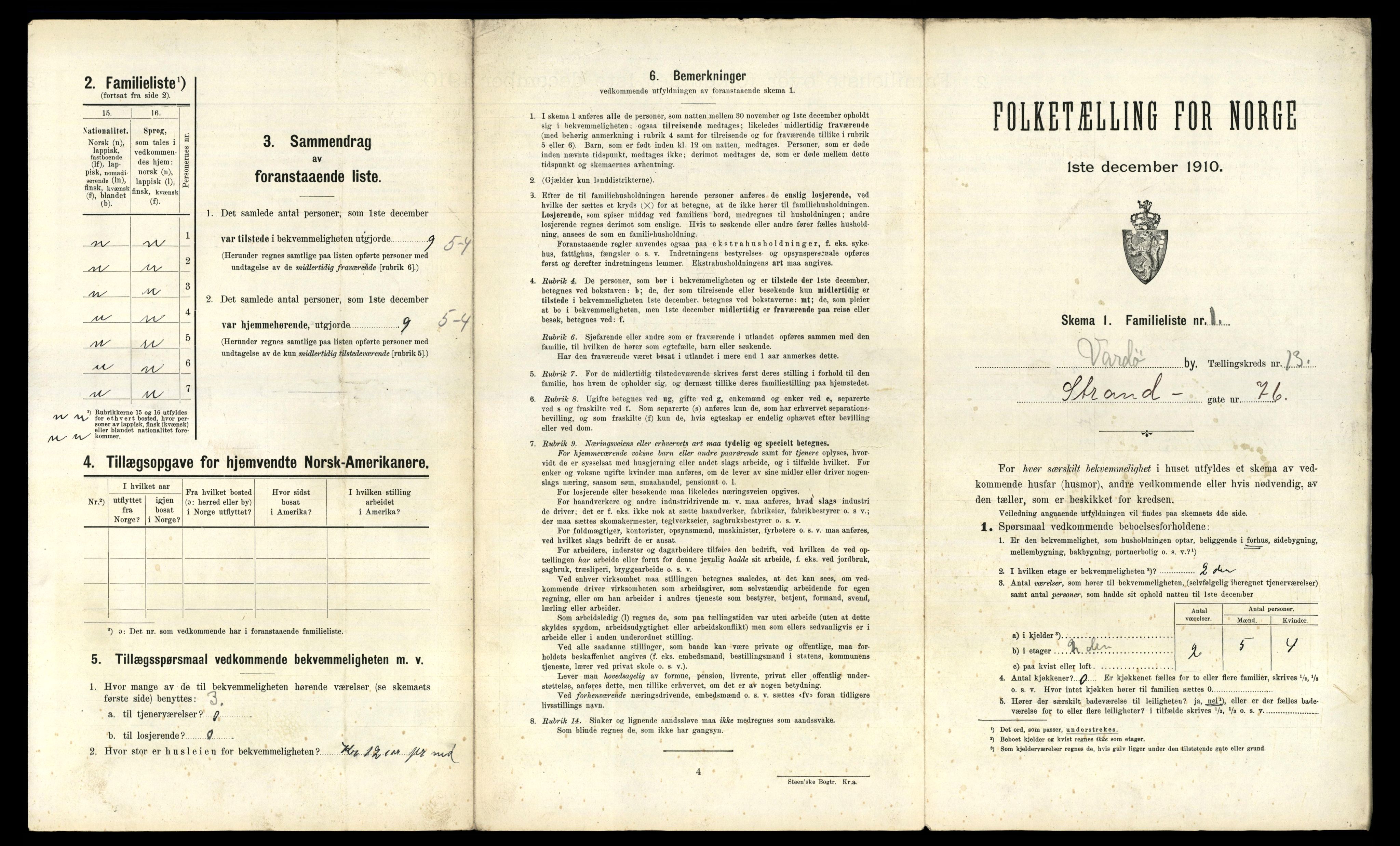 RA, 1910 census for Vardø, 1910, p. 1698