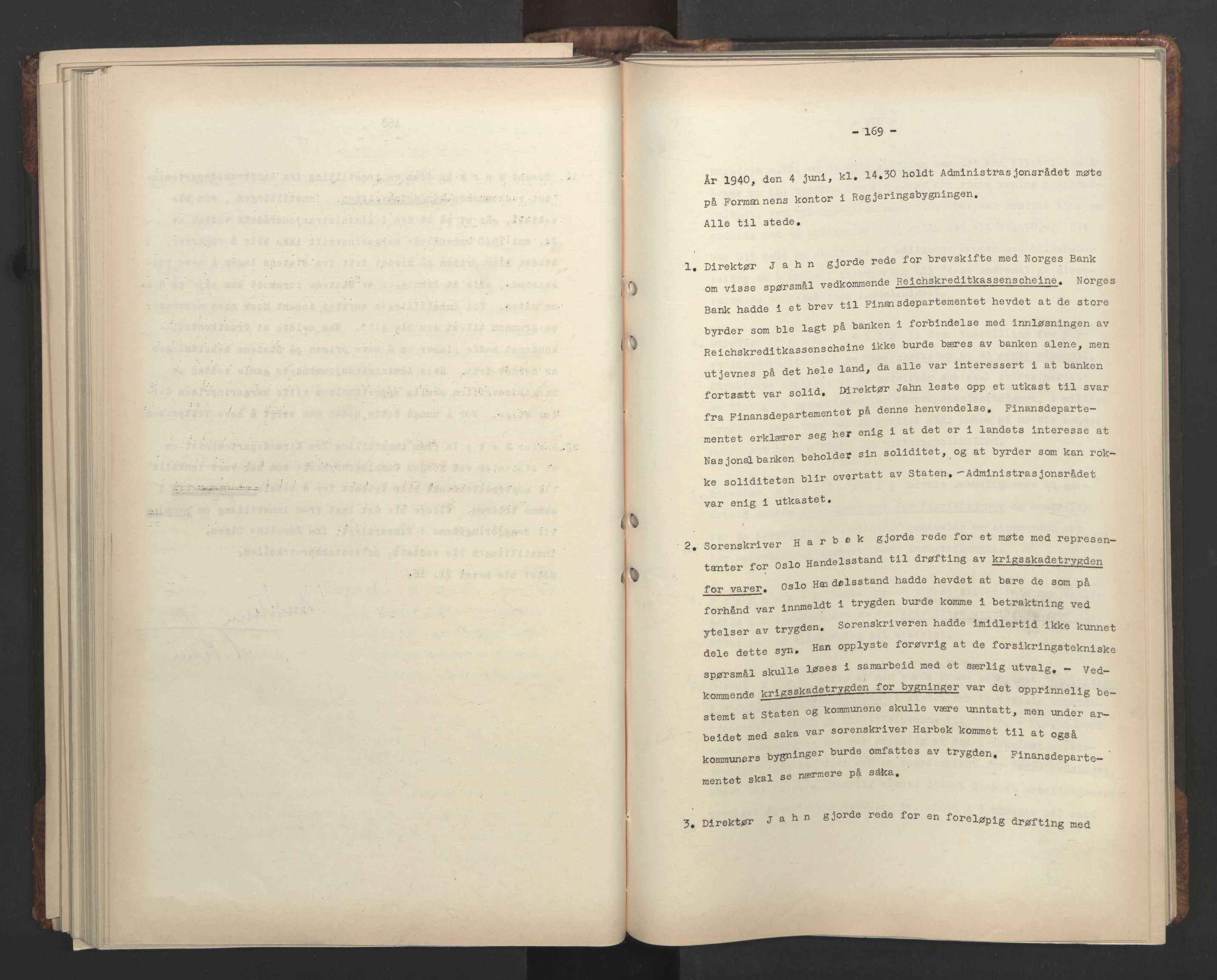 Administrasjonsrådet, AV/RA-S-1004/A/L0001: Møteprotokoll med tillegg 15/4-25/9, 1940, p. 169
