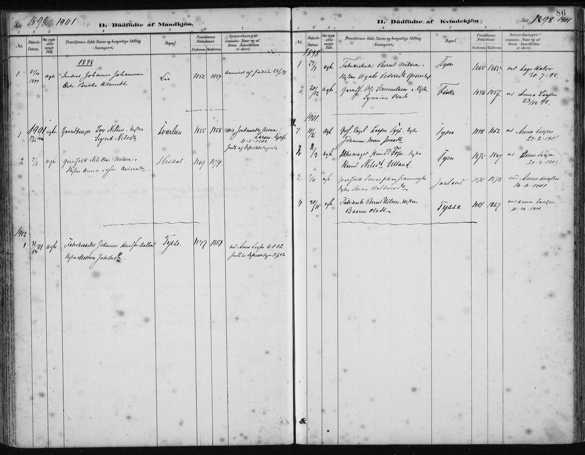 Samnanger Sokneprestembete, AV/SAB-A-77501/H/Haa: Parish register (official) no. A 1, 1885-1901, p. 86