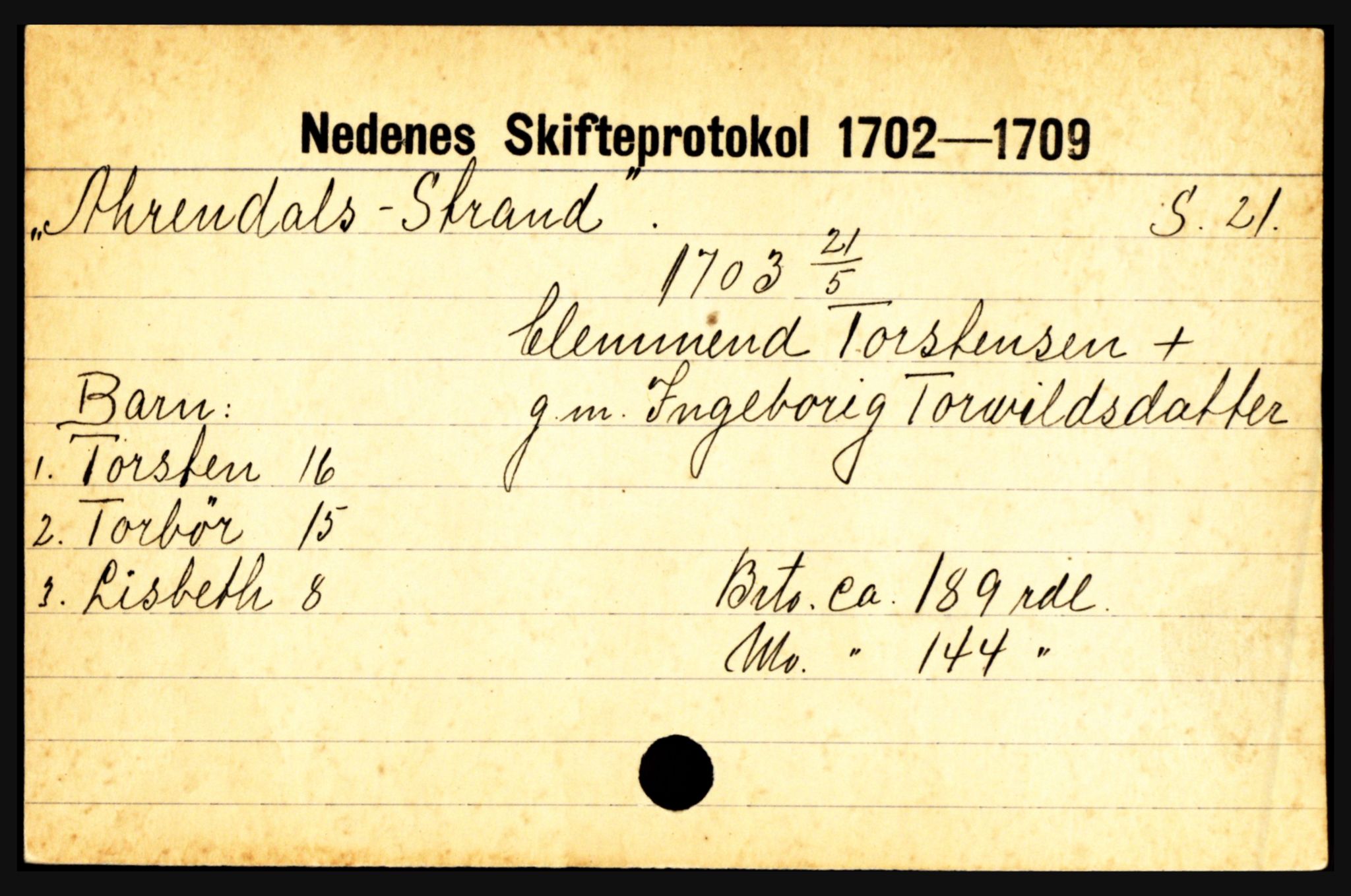 Nedenes sorenskriveri før 1824, AV/SAK-1221-0007/H, p. 417