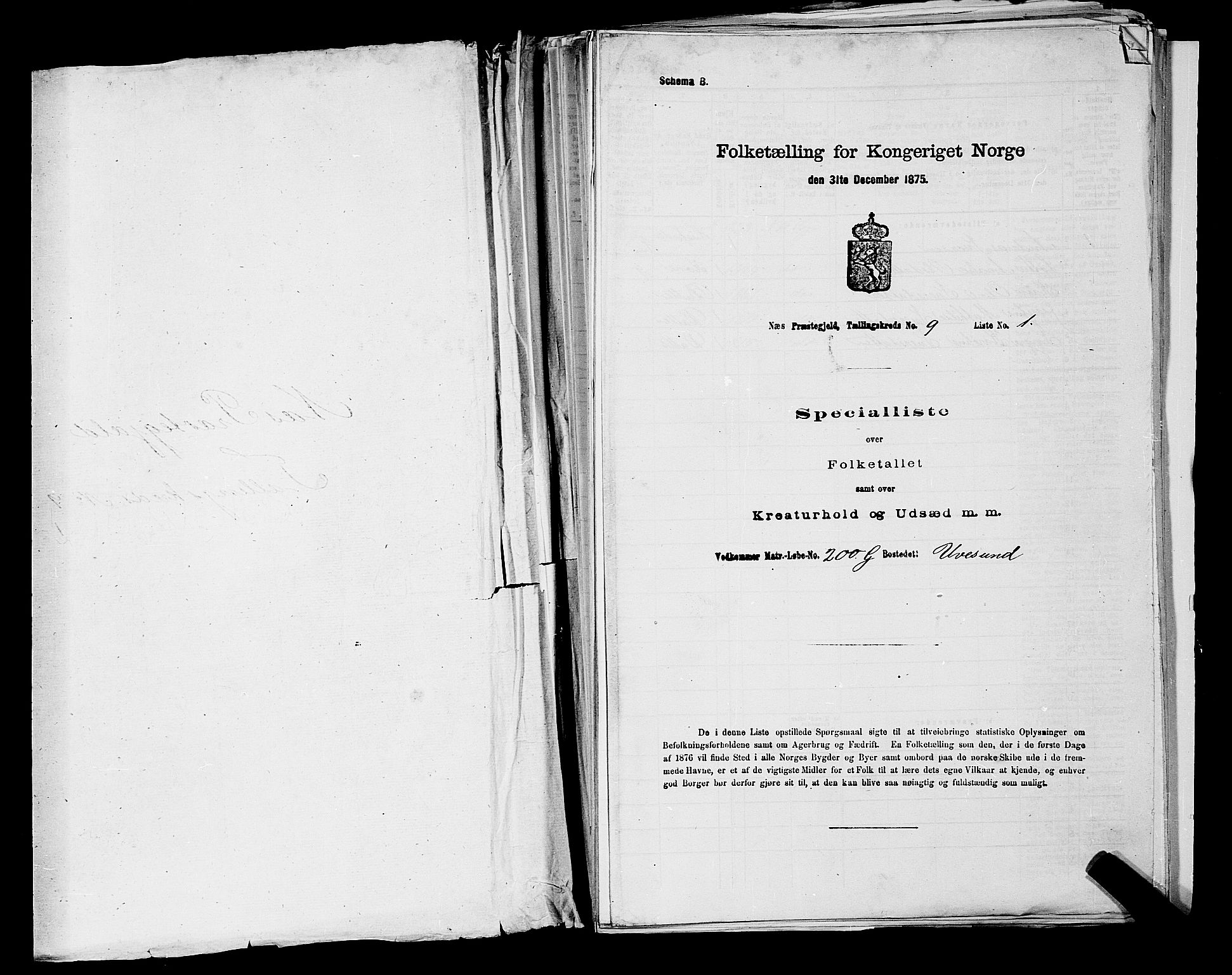 RA, 1875 census for 0236P Nes, 1875, p. 1499