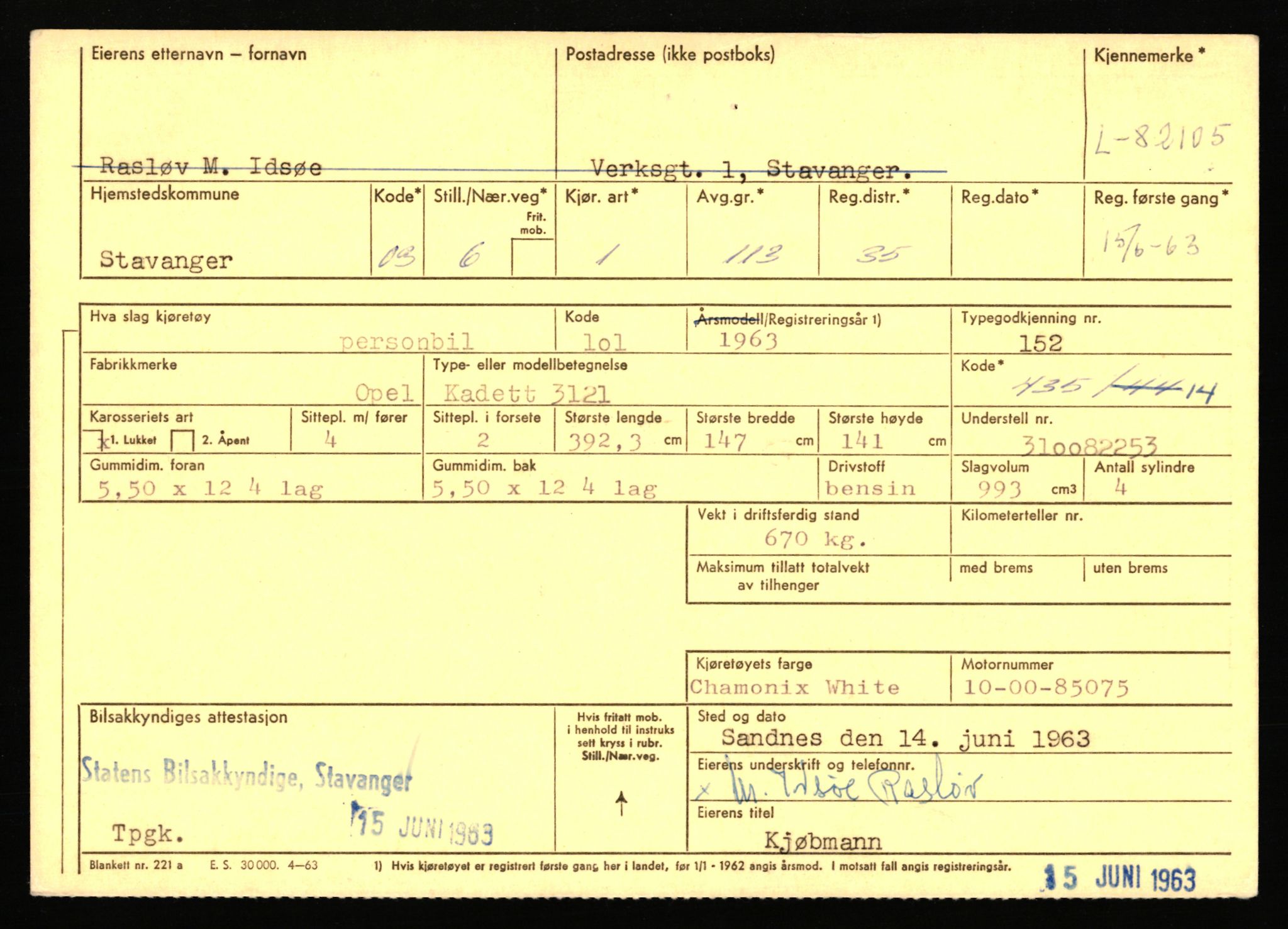 Stavanger trafikkstasjon, AV/SAST-A-101942/0/F/L0071: L-80500 - L-82199, 1930-1971, p. 2605