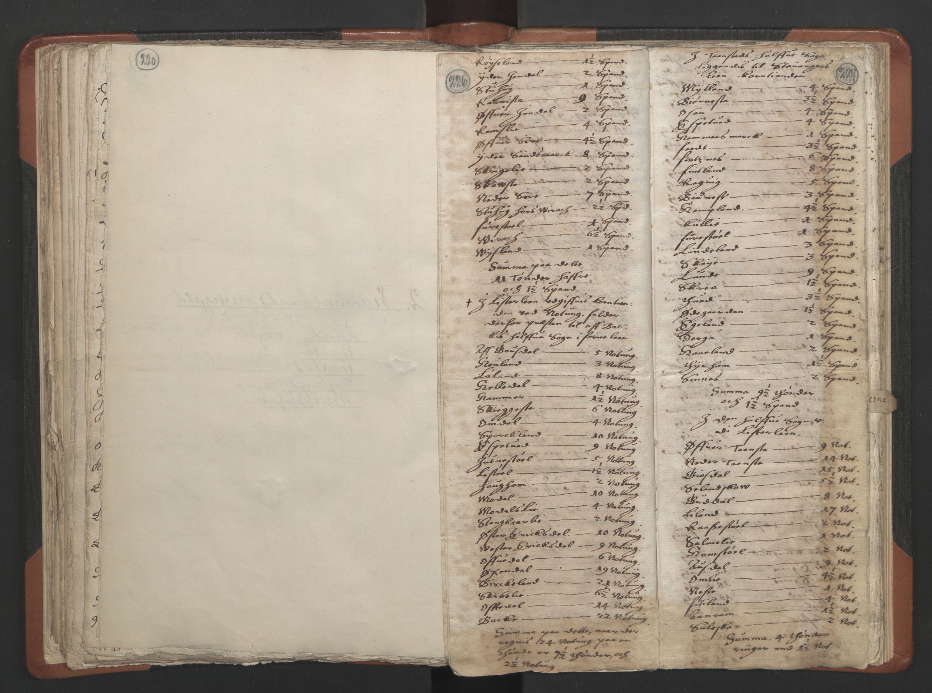 RA, Vicar's Census 1664-1666, no. 17: Jæren deanery and Dalane deanery, 1664-1666, p. 226-227