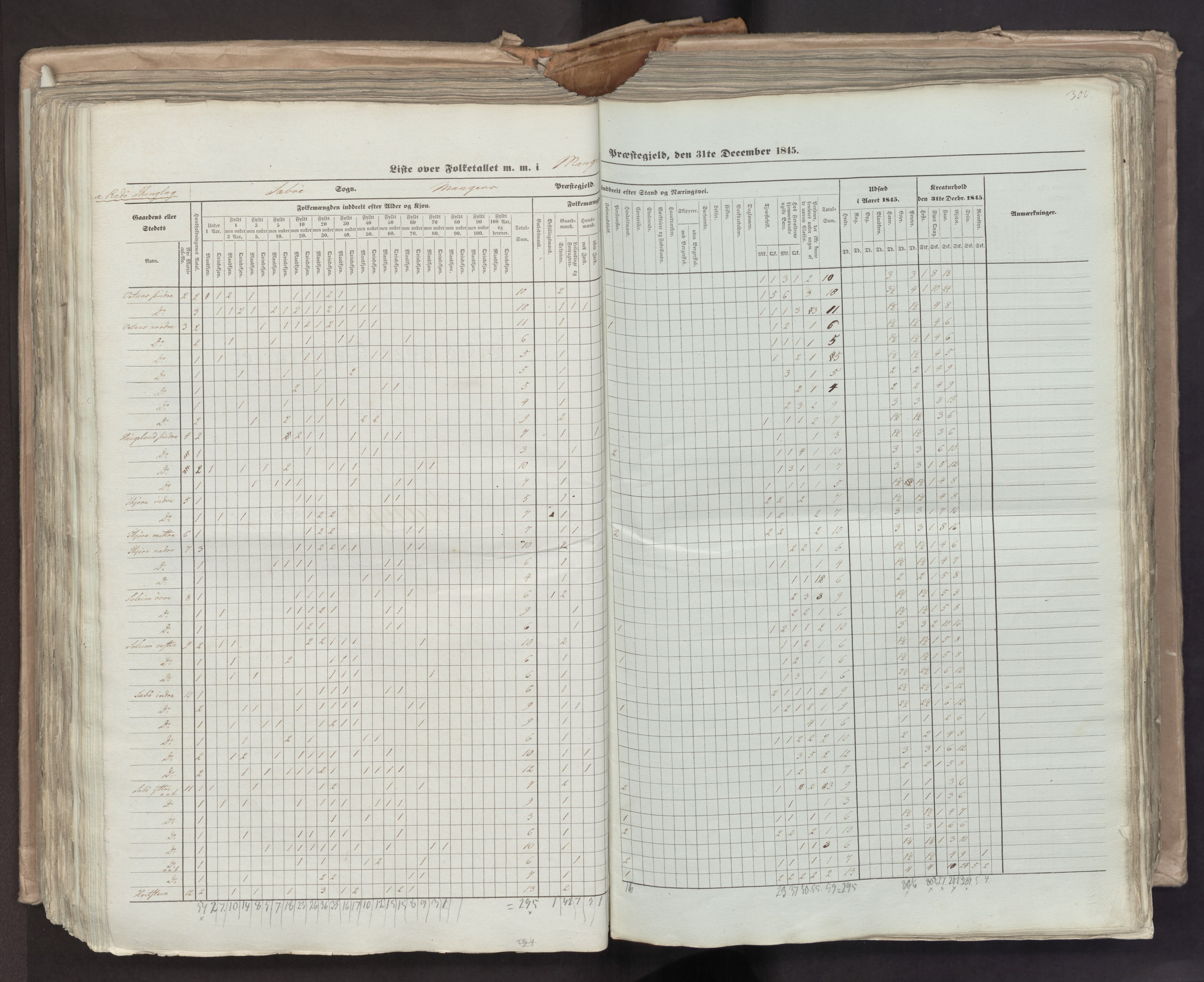 RA, Census 1845, vol. 7: Søndre Bergenhus amt og Nordre Bergenhus amt, 1845, p. 300