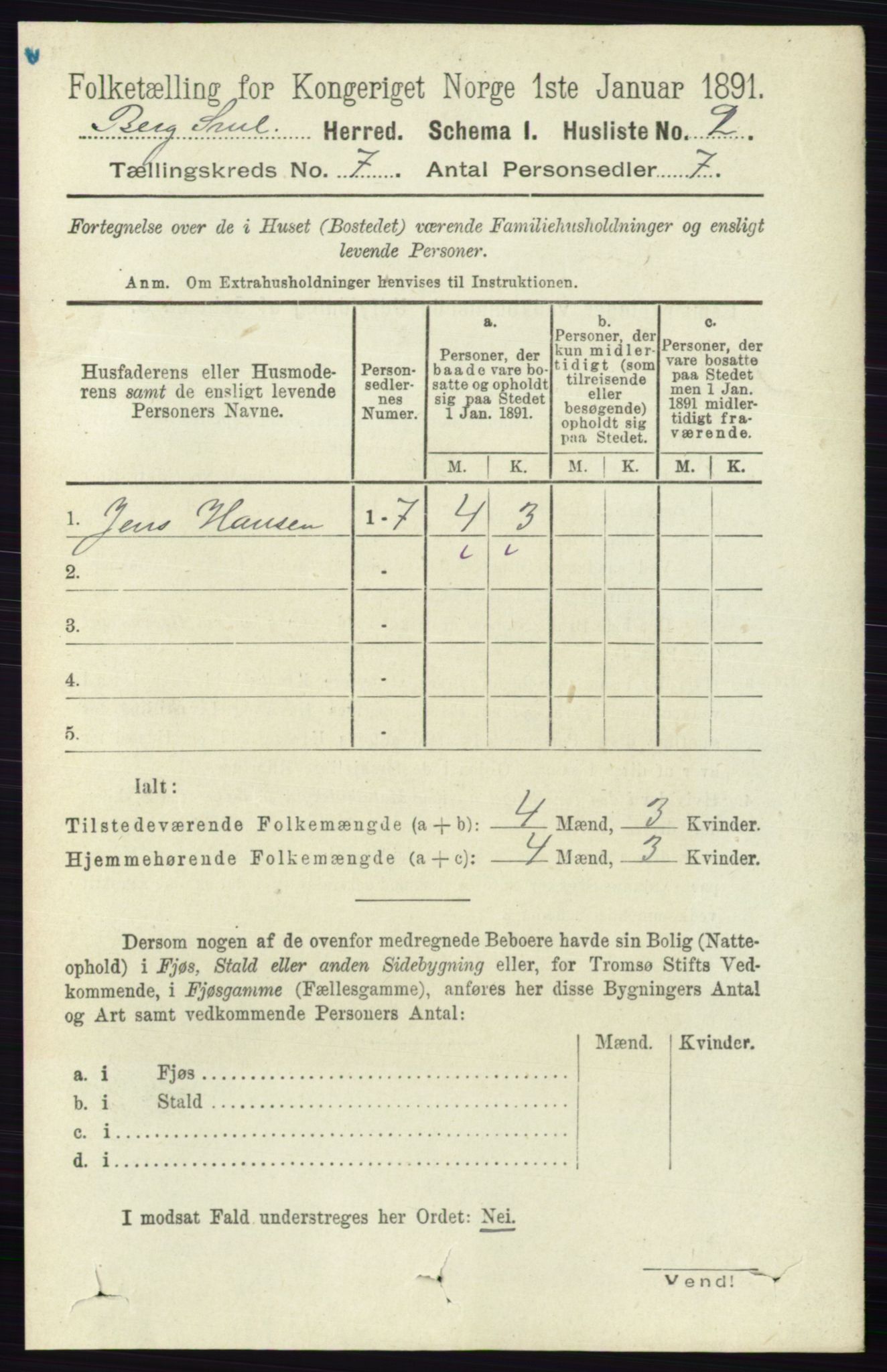 RA, 1891 census for 0116 Berg, 1891, p. 4904