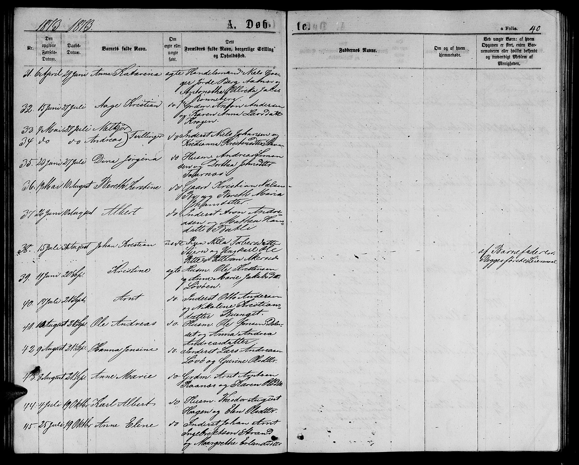 Ministerialprotokoller, klokkerbøker og fødselsregistre - Sør-Trøndelag, SAT/A-1456/655/L0686: Parish register (copy) no. 655C02, 1866-1879, p. 40