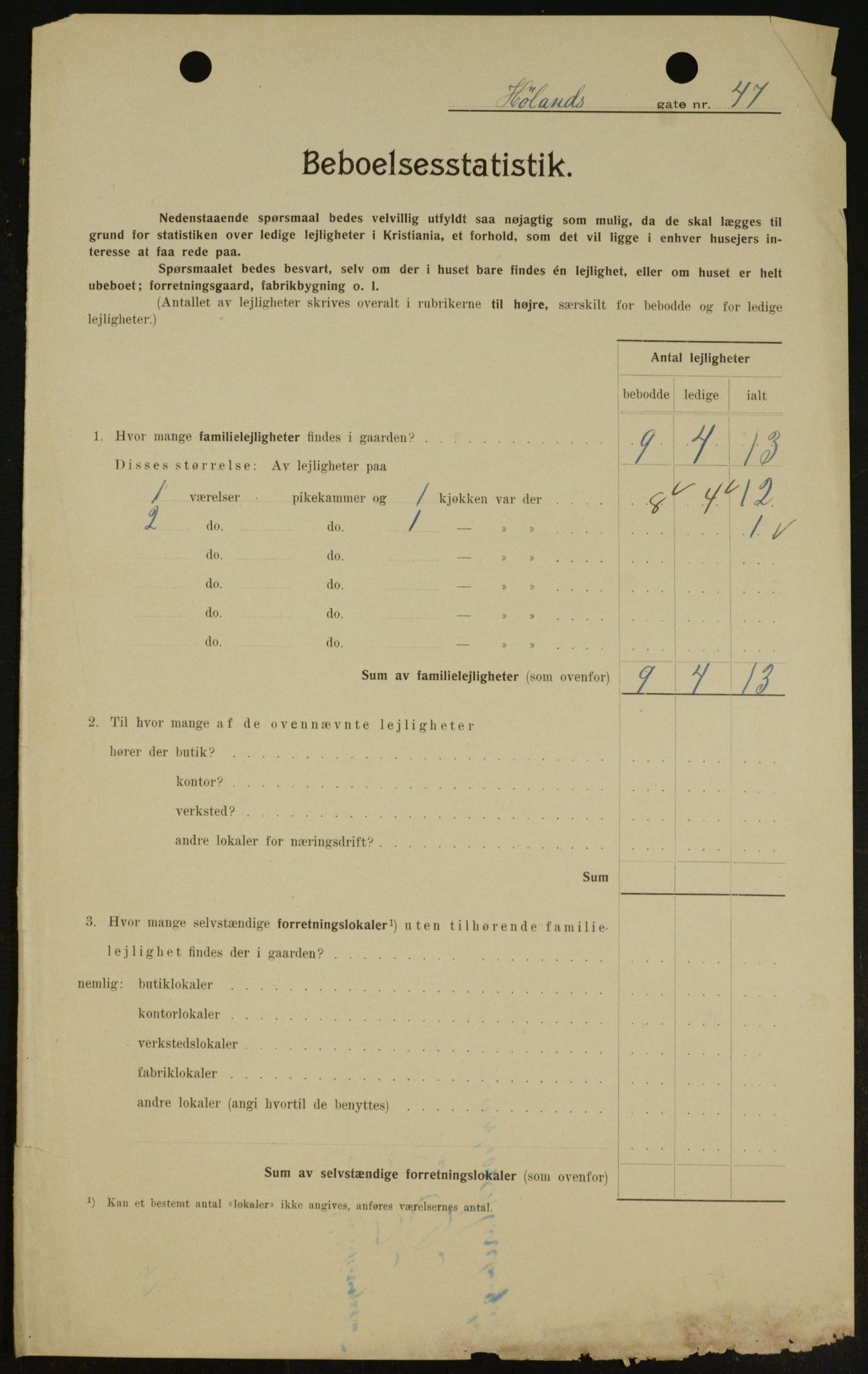 OBA, Municipal Census 1909 for Kristiania, 1909, p. 38767