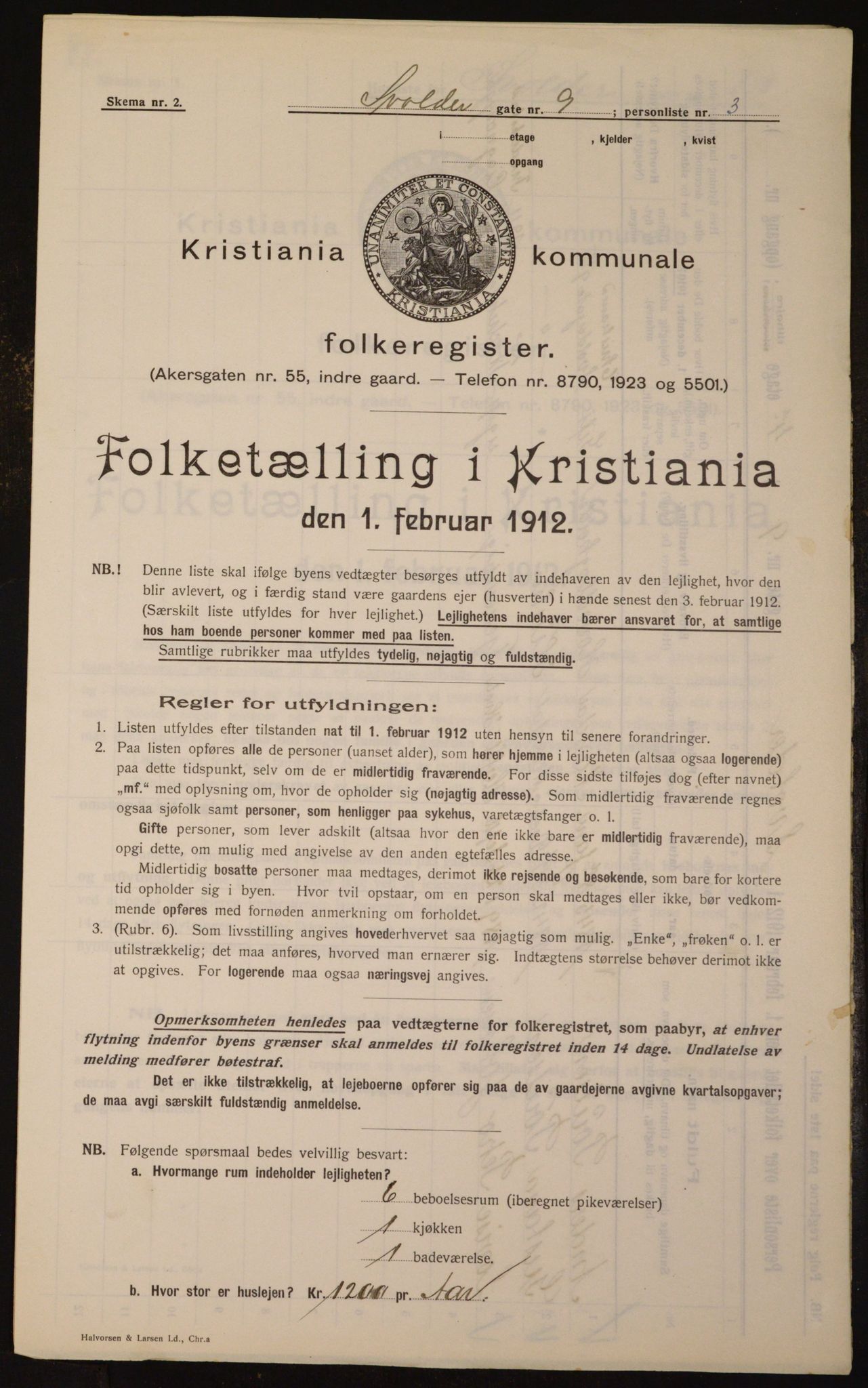 OBA, Municipal Census 1912 for Kristiania, 1912, p. 106350