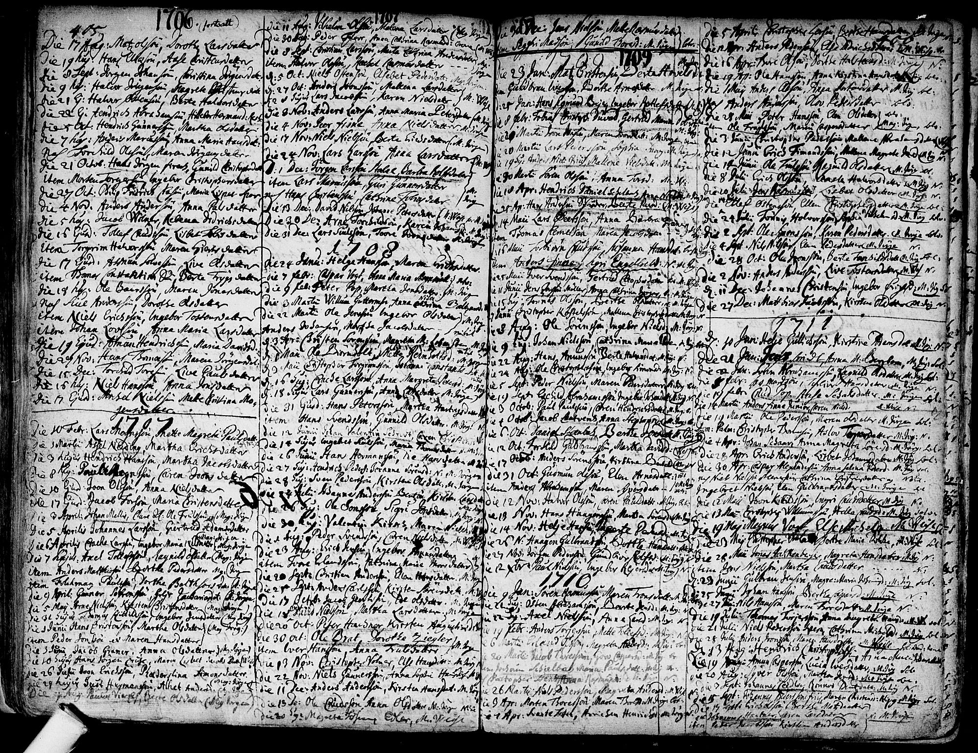 Kongsberg kirkebøker, SAKO/A-22/F/Fa/L0001: Parish register (official) no. I 1, 1696-1720, p. 405-406