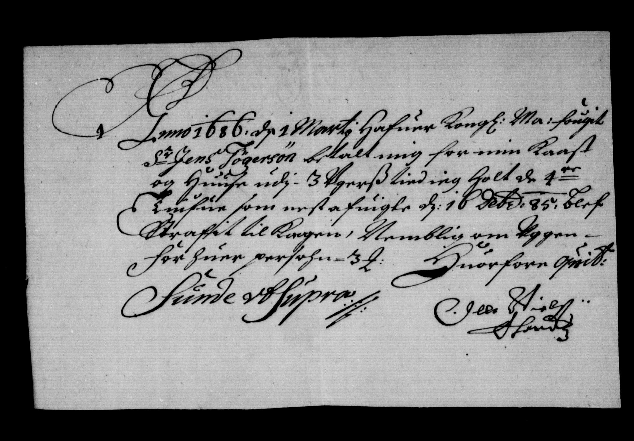 Rentekammeret inntil 1814, Reviderte regnskaper, Stiftamtstueregnskaper, Bergen stiftamt, AV/RA-EA-6043/R/Rc/L0077: Bergen stiftamt, 1685